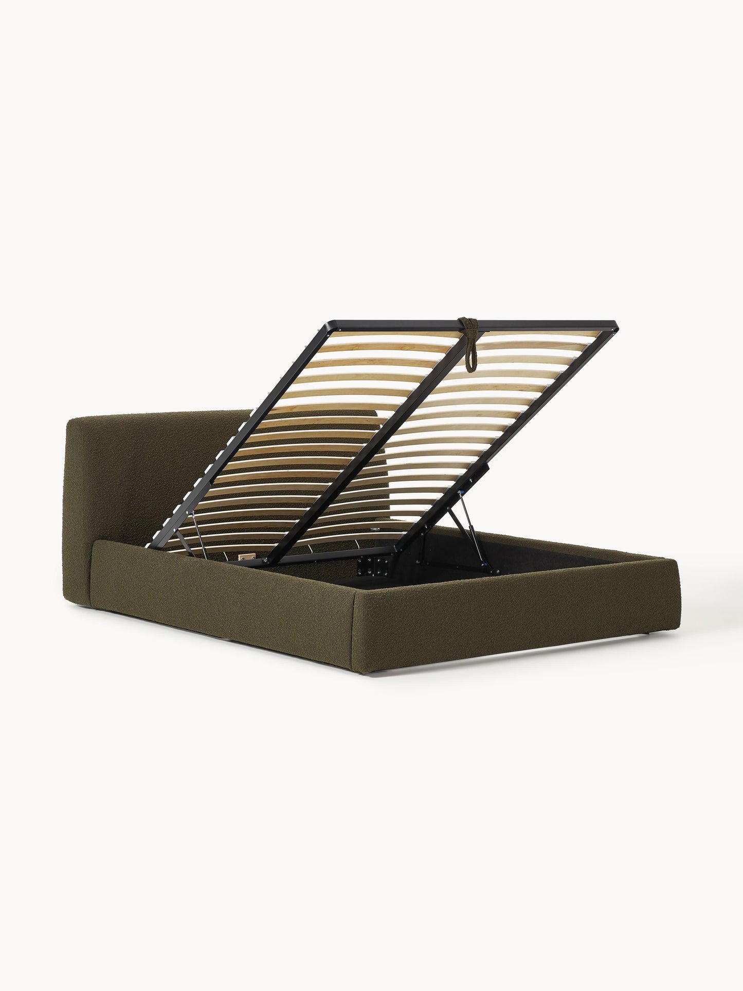 Clovena Upholstered Bouclé Bed with Storage