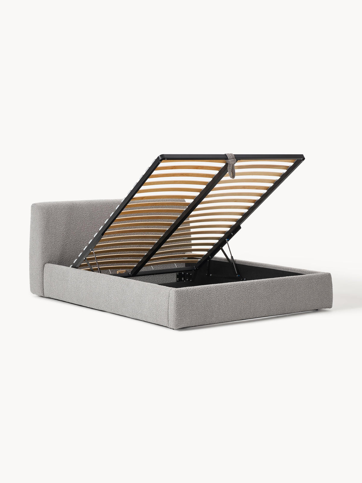 Clovena Upholstered Bouclé Bed with Storage