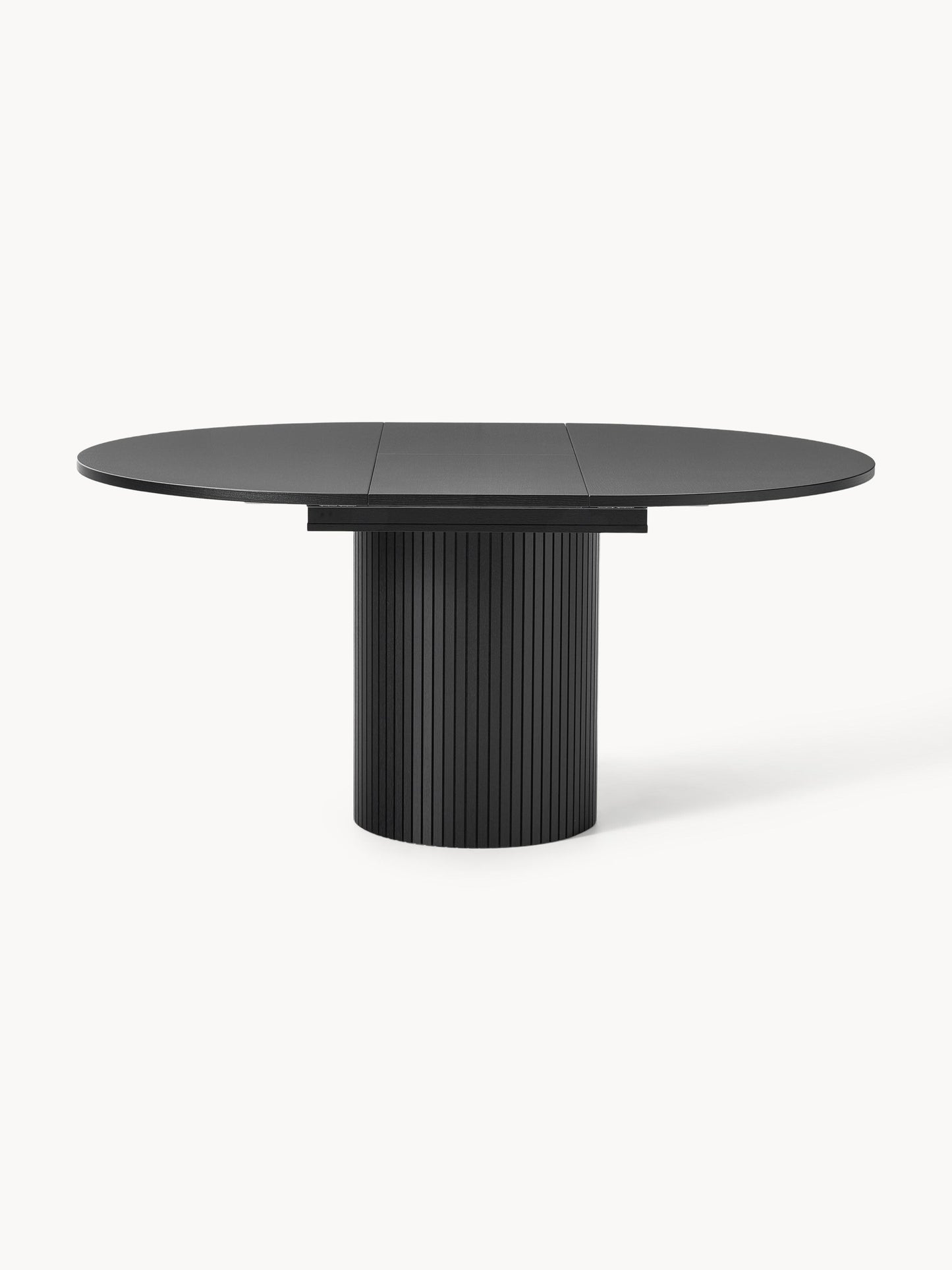 Filvenna Extendable Dining Table with Grooved Texture, 120 - 160 x 75 cm