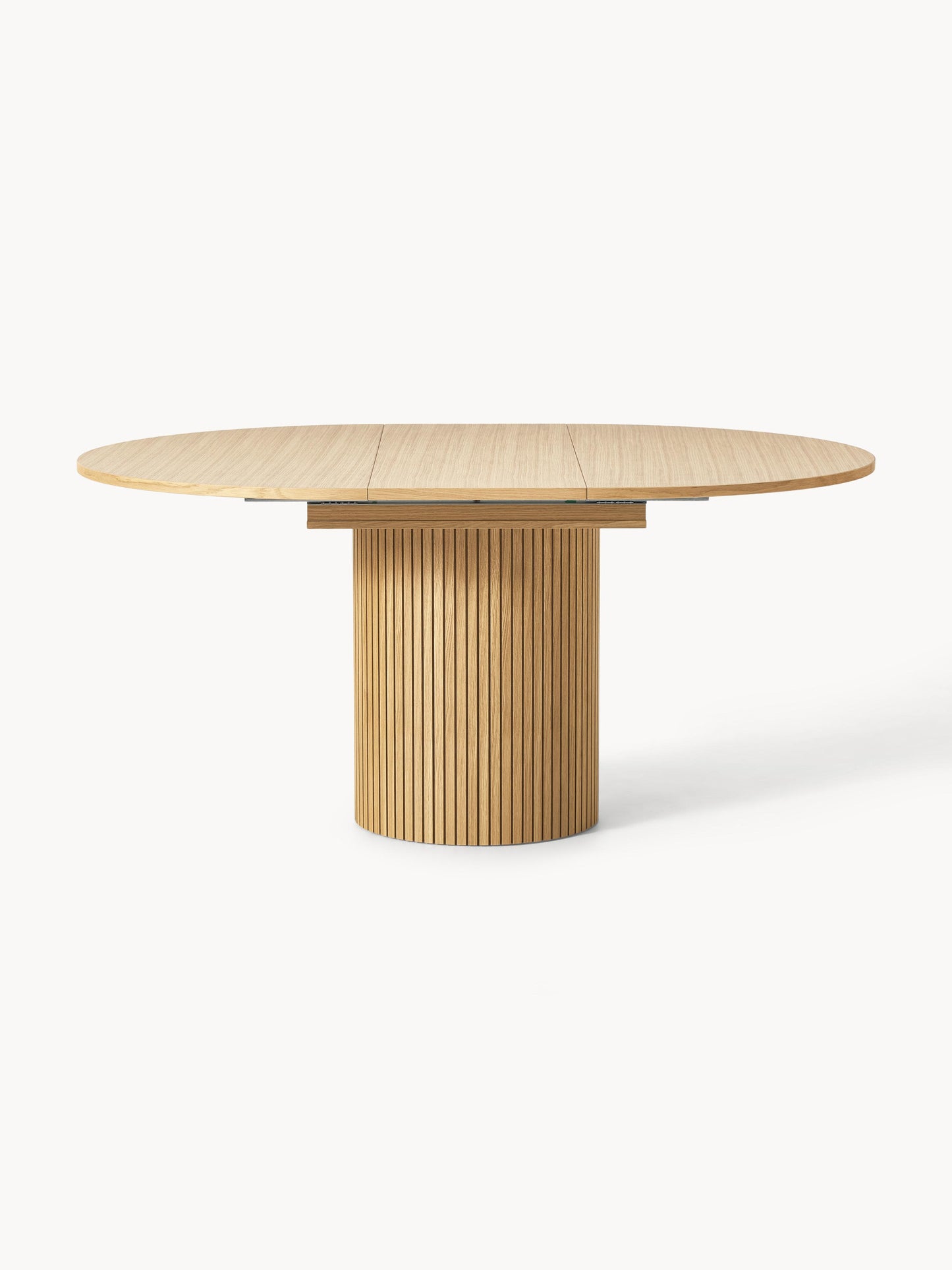 Filvenna Extendable Dining Table with Grooved Texture, 120 - 160 x 75 cm