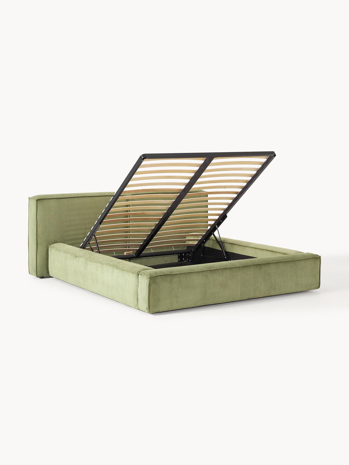 Lensford Upholstered Corduroy Bed with Storage