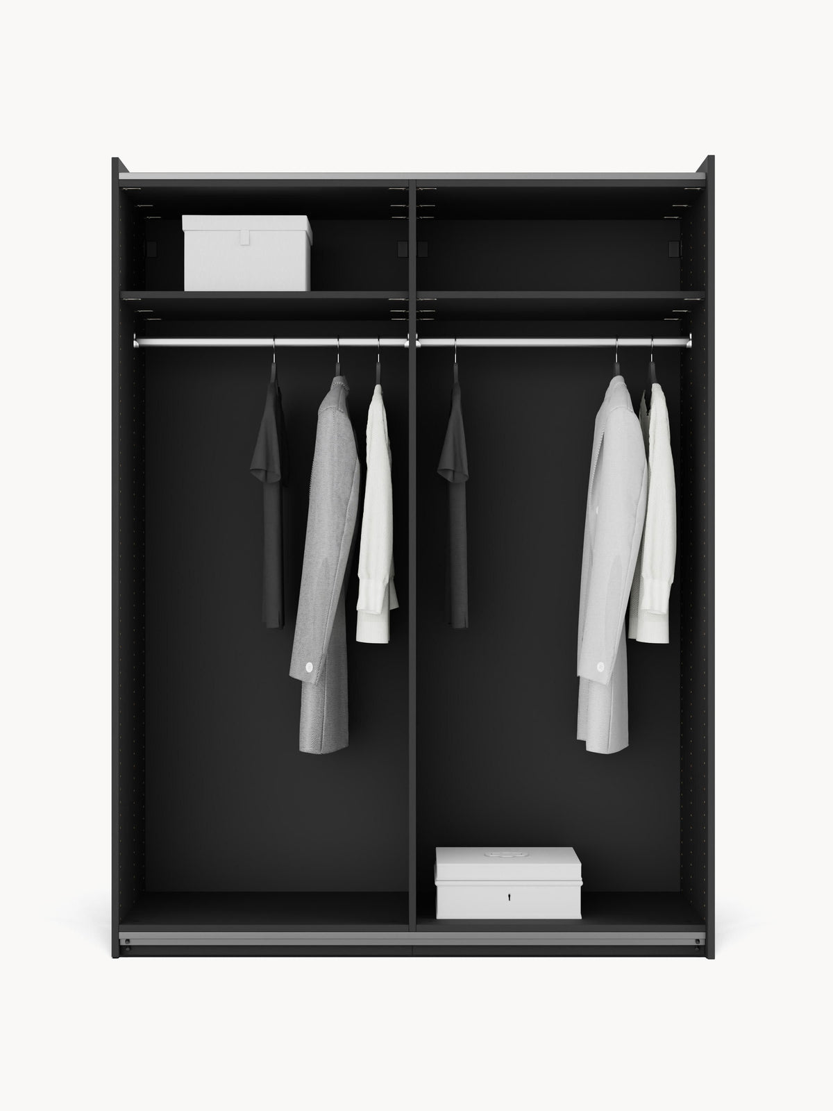 Leovard Modular Sliding-Door Wardrobe, 150 cm Wide, in Various Sizes