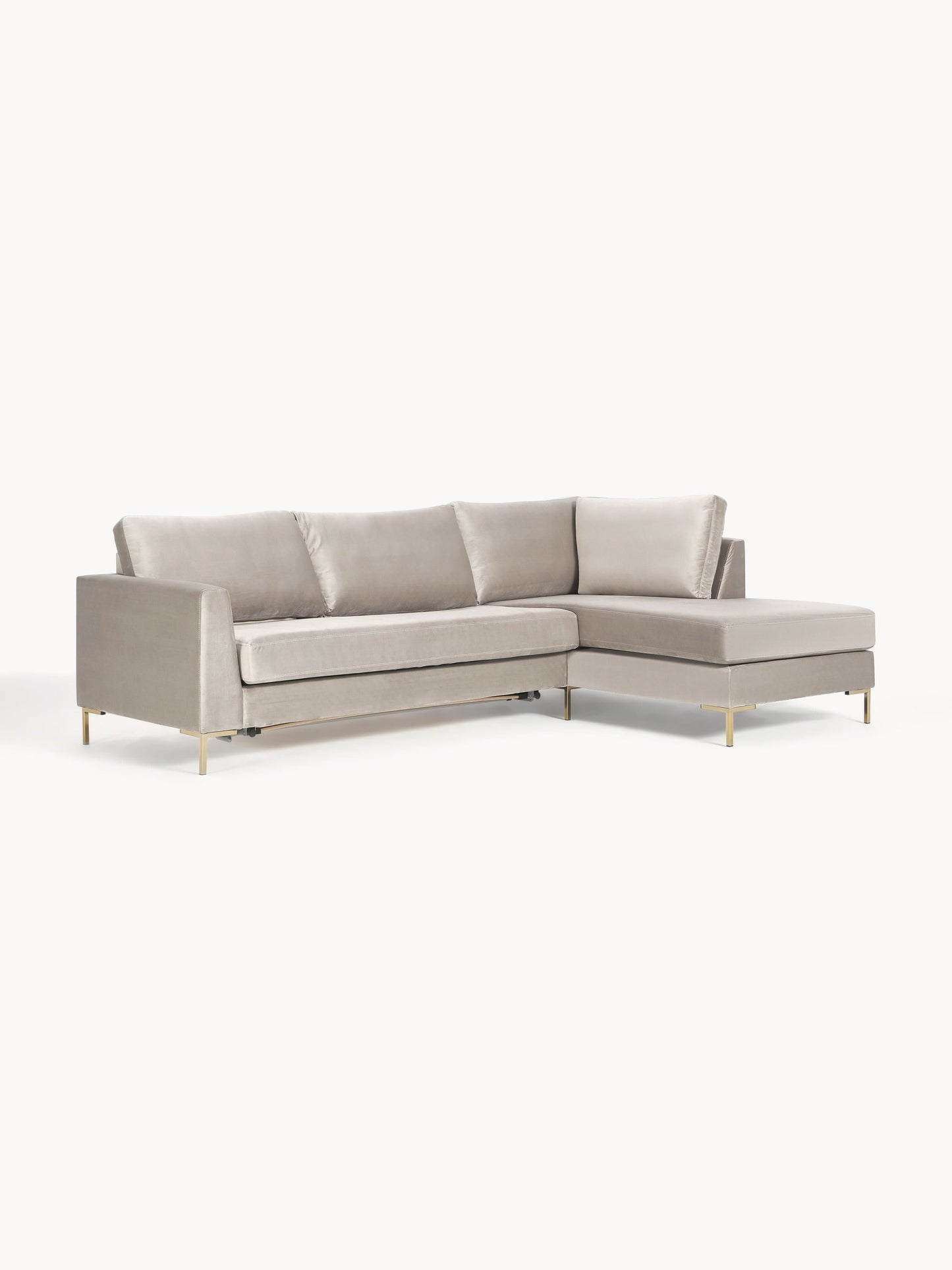 Lunveda Velvet Sofa Bed with Mattress, 3-Seater