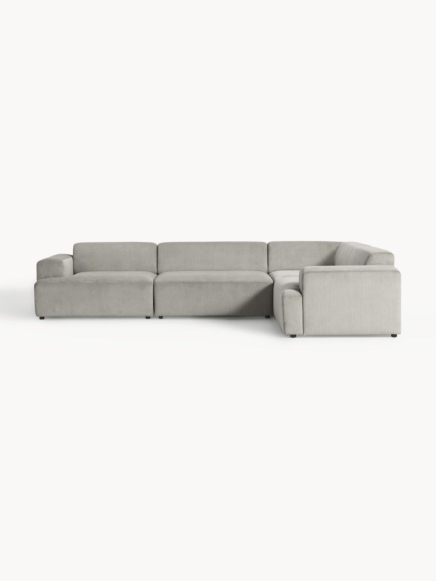 Melvina Large Corduroy Corner Sofa, 4-Seater