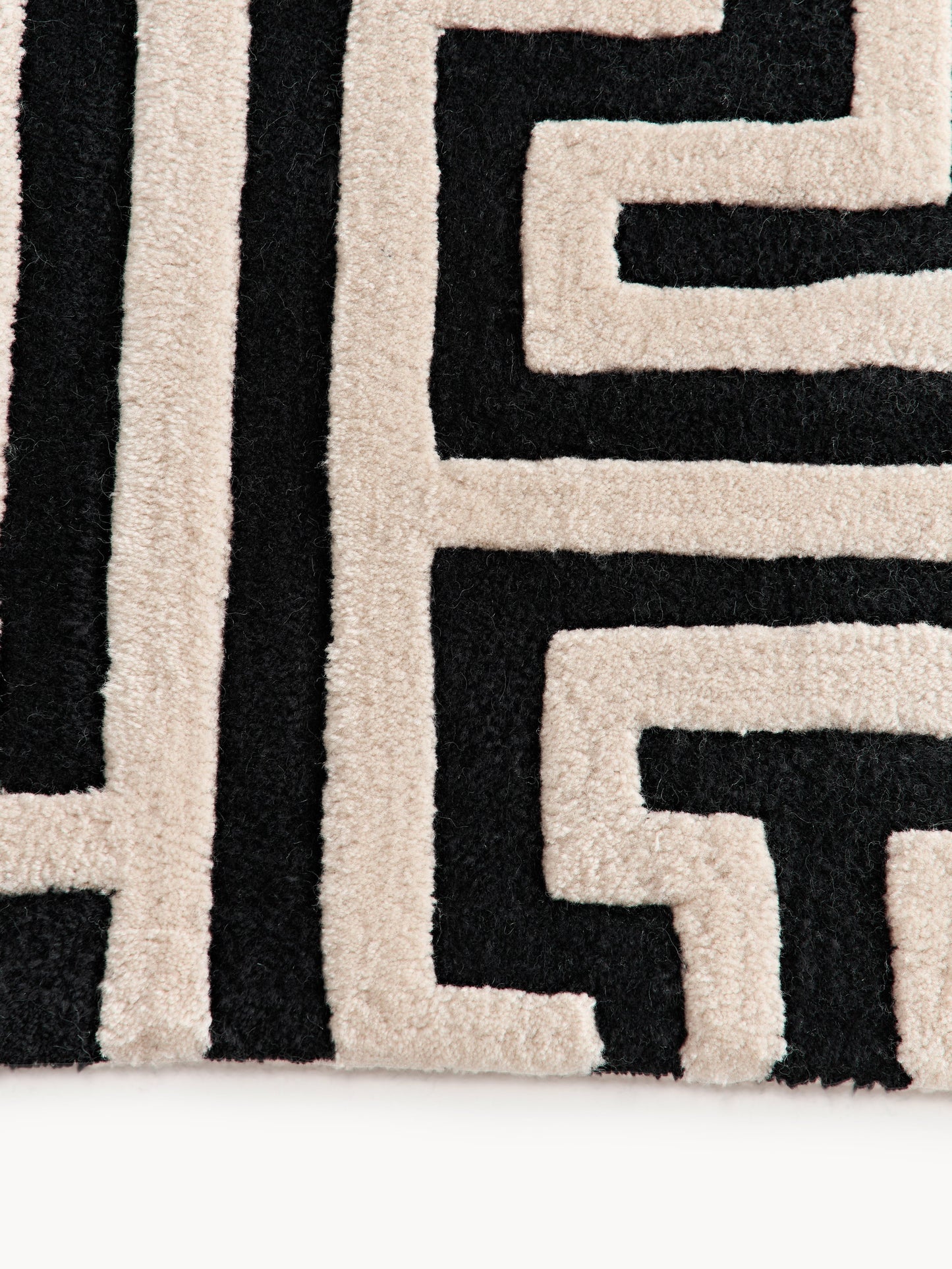 Montelo Hand-Tufted Wool Rug with Raised High-Low Texture