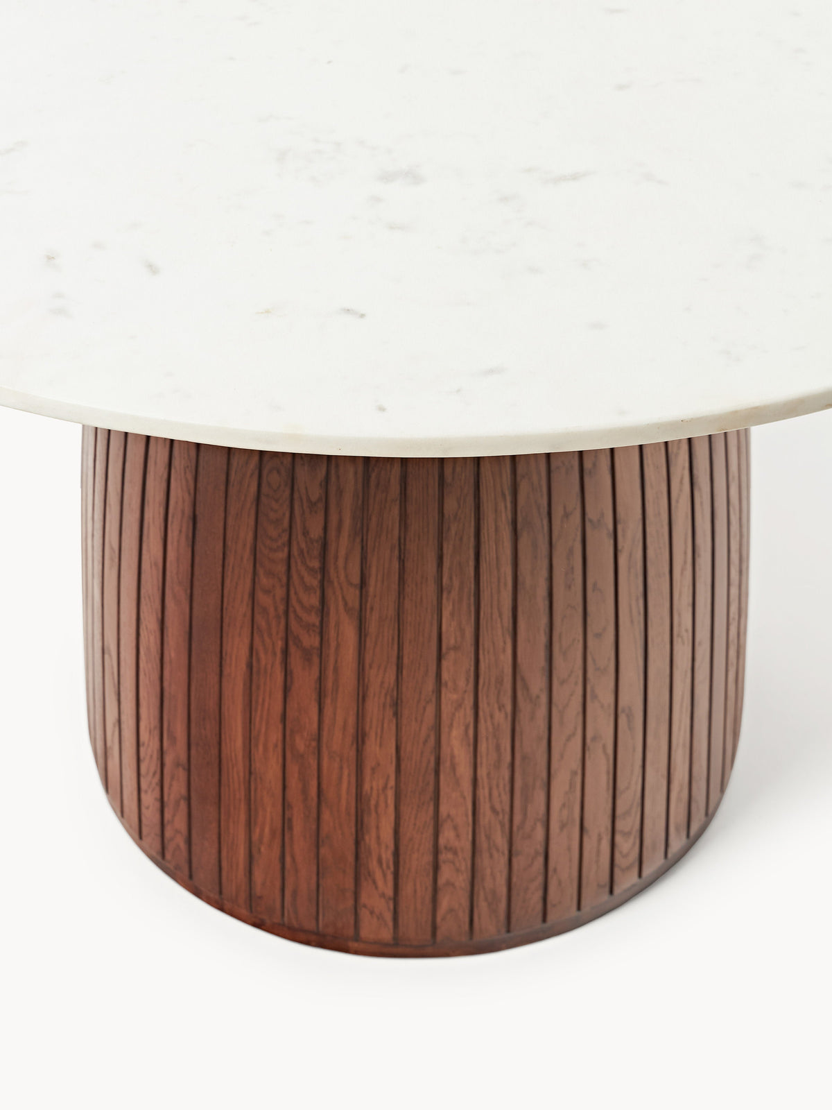 Nelora Round Dining Table with Marble Tabletop, Ø 115 cm