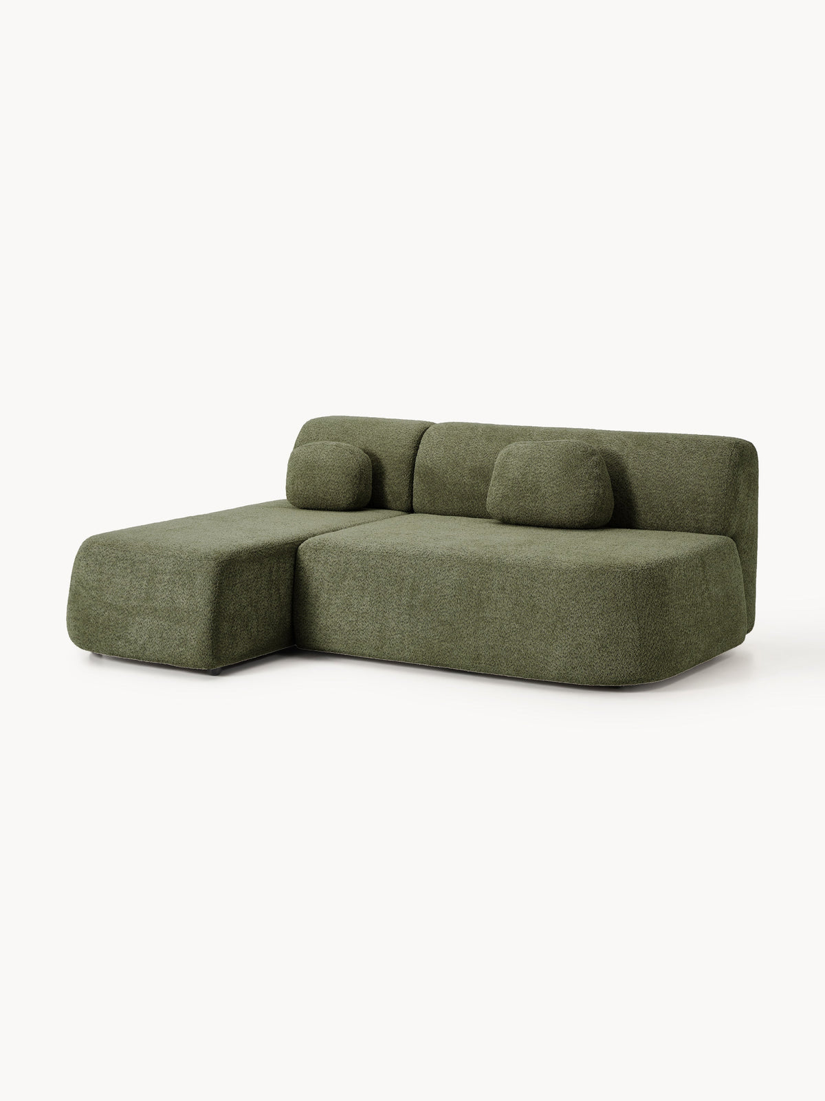 Paovero Sofa Bed in Teddy Bouclé with Storage