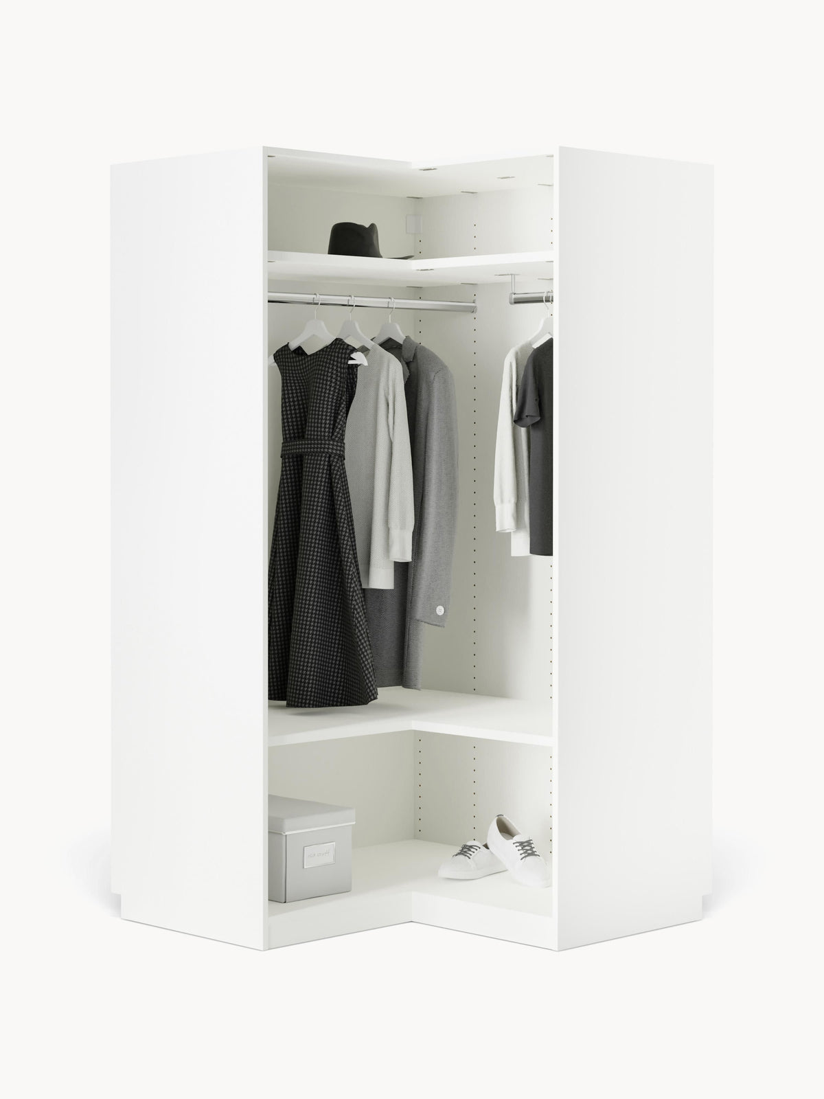 Simetta Modular Corner Wardrobe, 115 cm Wide