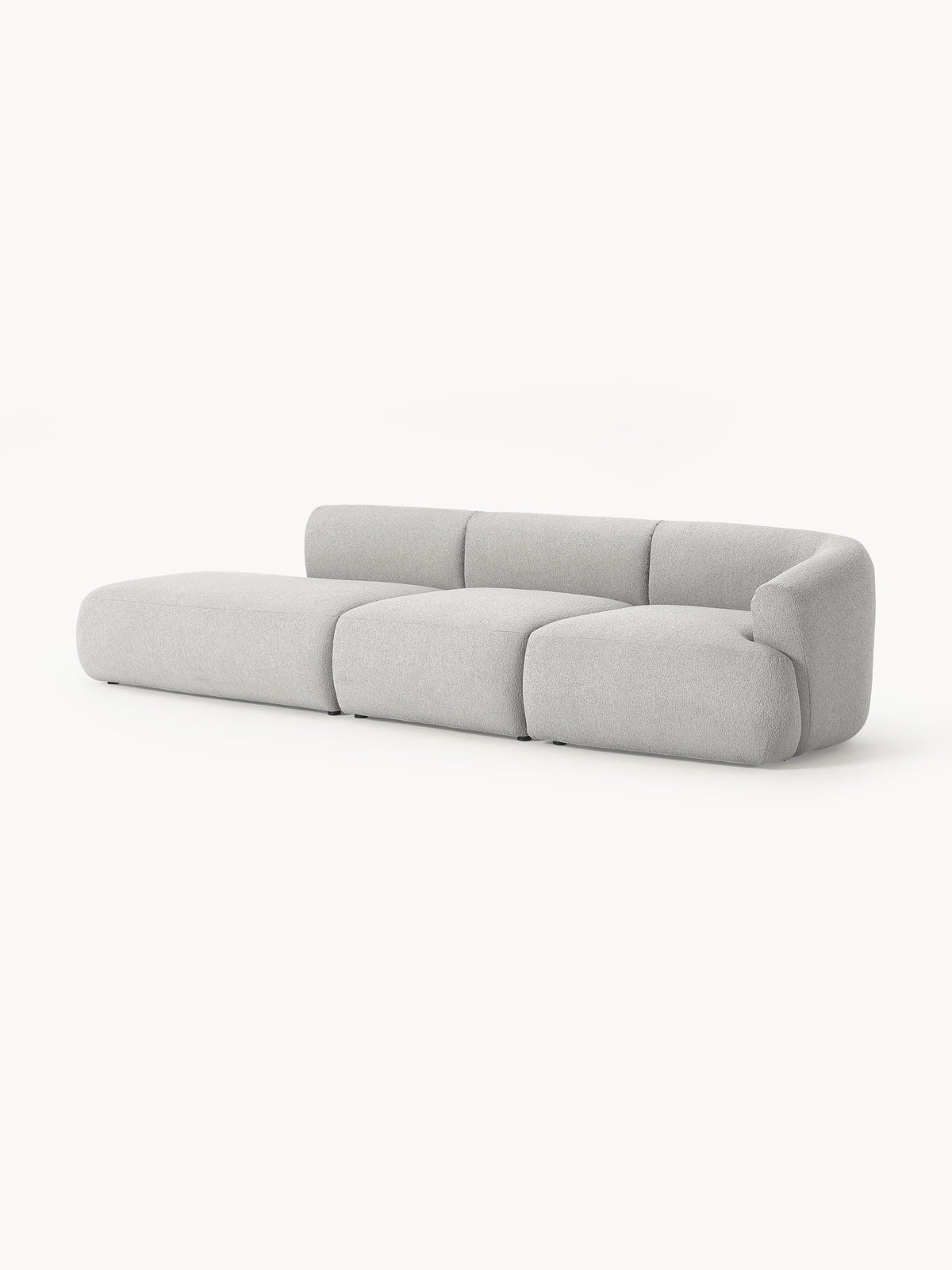 Soralie Modular Bouclé Chaise (2-Seater)