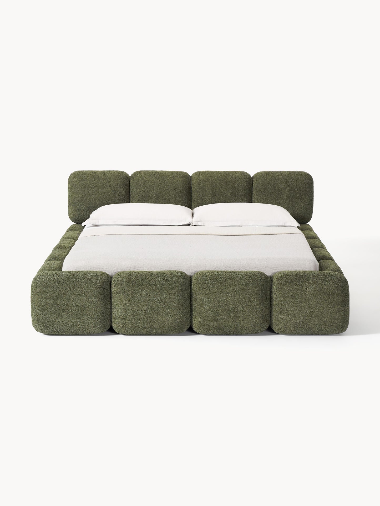 Taylena Upholstered Bed in Teddy Bouclé