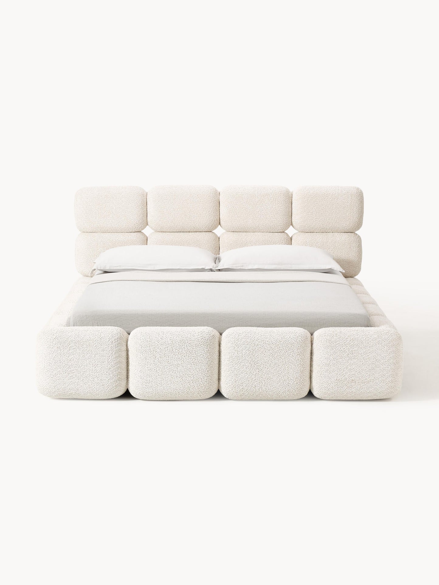 Taylena Upholstered Bed in Teddy Bouclé