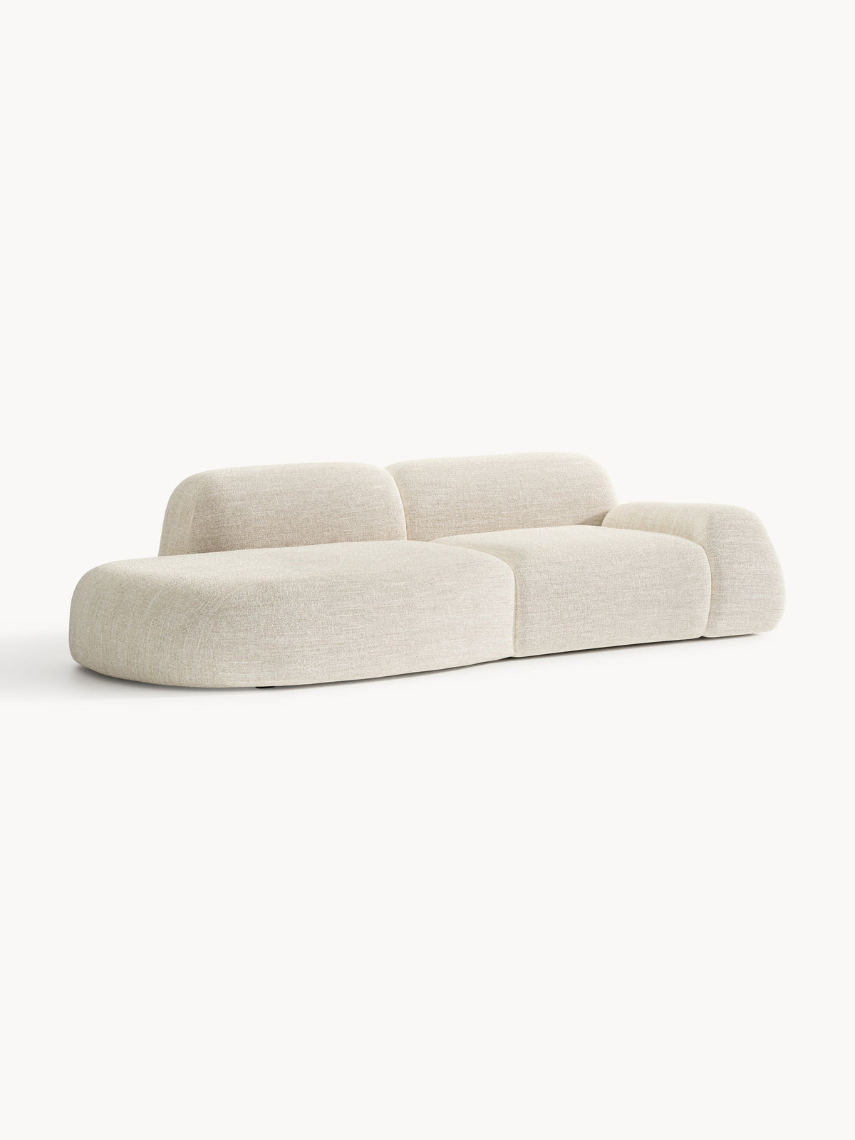 Wolvenna Modular Bouclé Chaise (3-Seater)