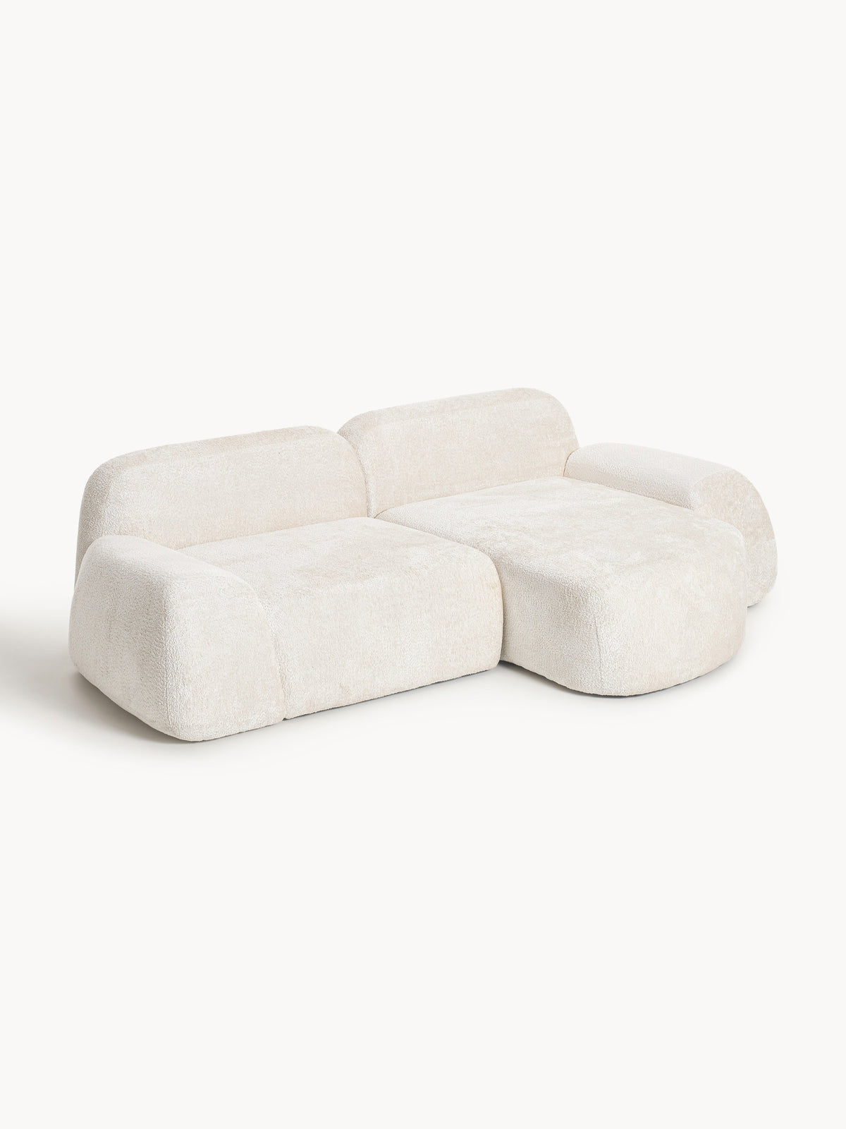 Wolvenna Modular Teddy Bouclé Corner Sofa (3-Seater)