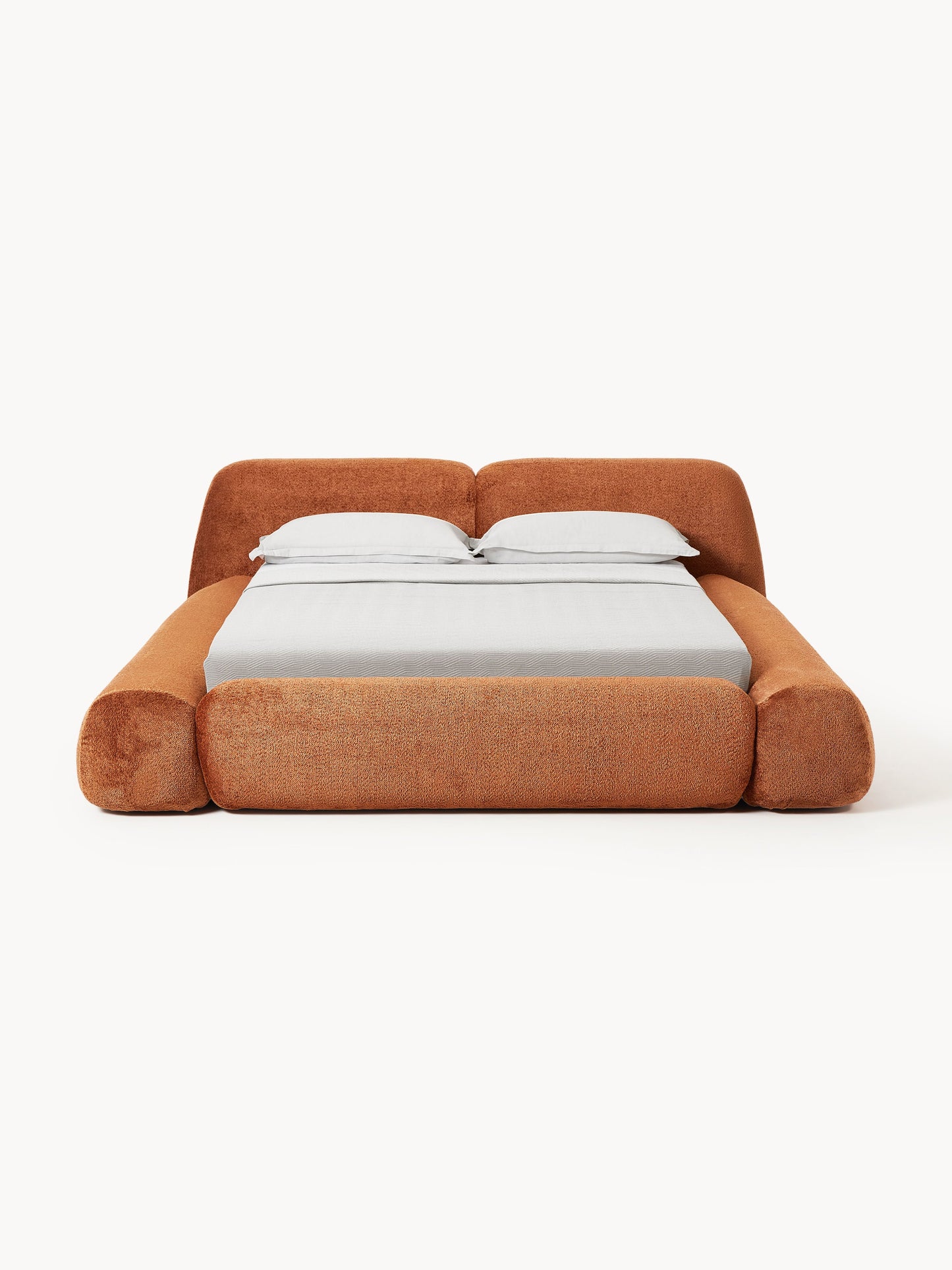 Wolvenna Upholstered Bed in Teddy Bouclé