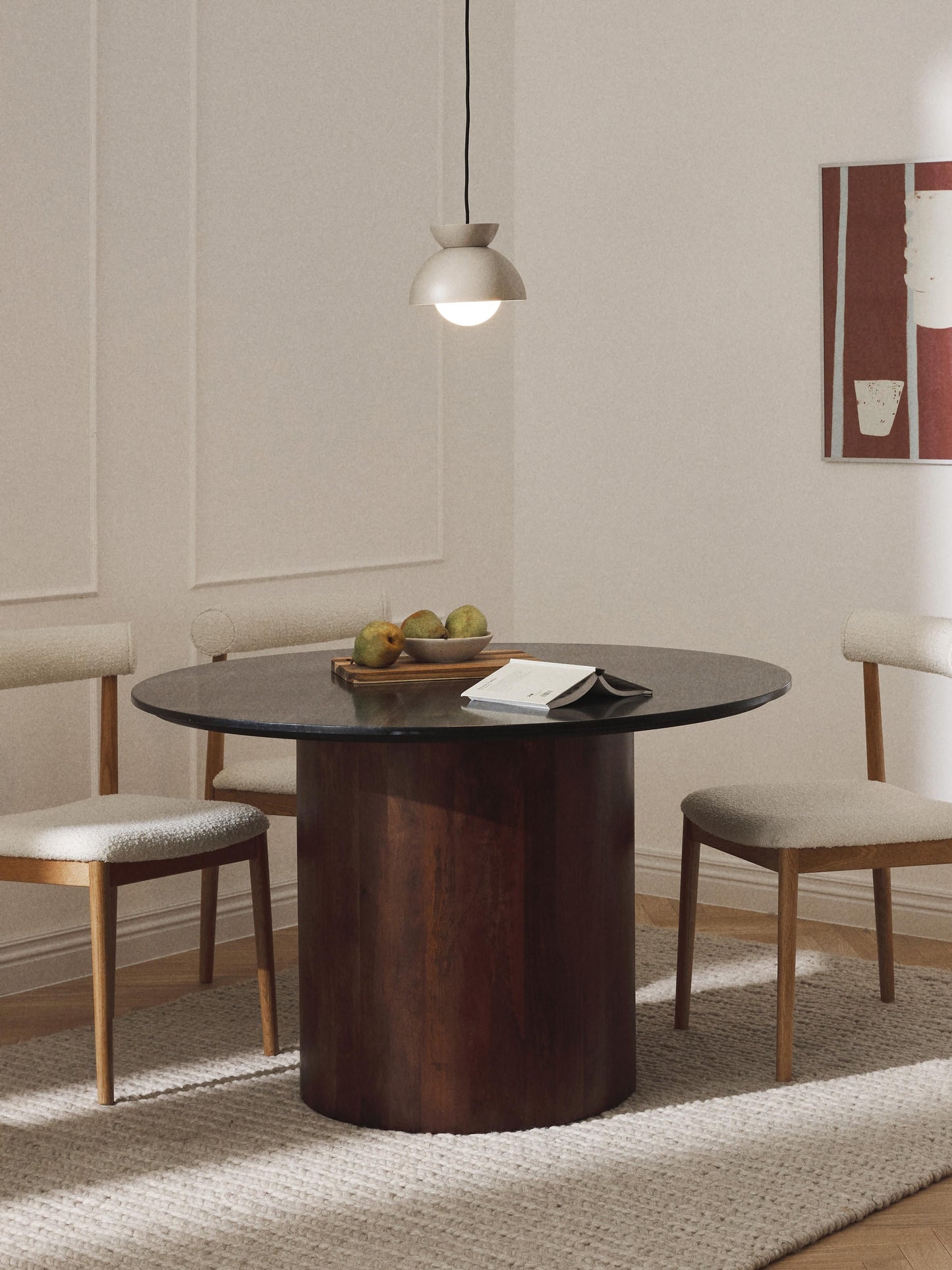 Abrolle Round Marble Dining Table, Ø 120 cm