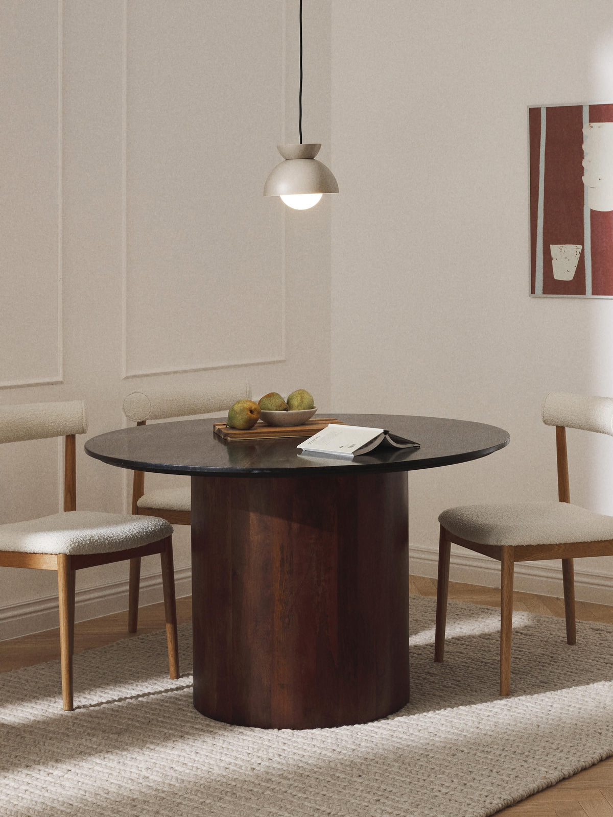 Abrolle Round Marble Dining Table, Ø 120 cm