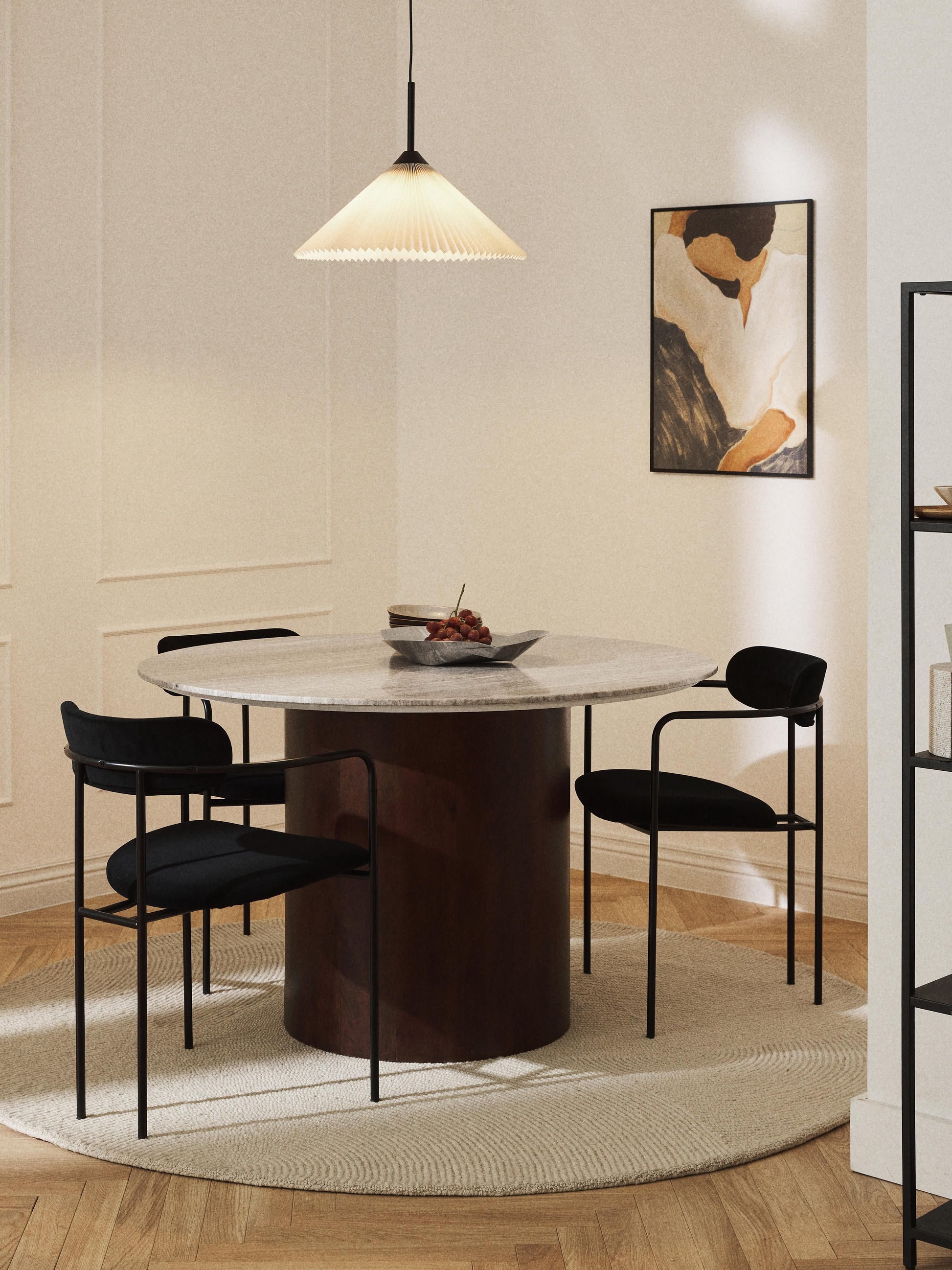 Abrolle Round Marble Dining Table, Ø 120 cm