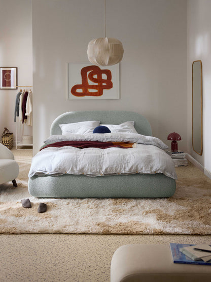 Albessa Bouclé Upholstered Bed