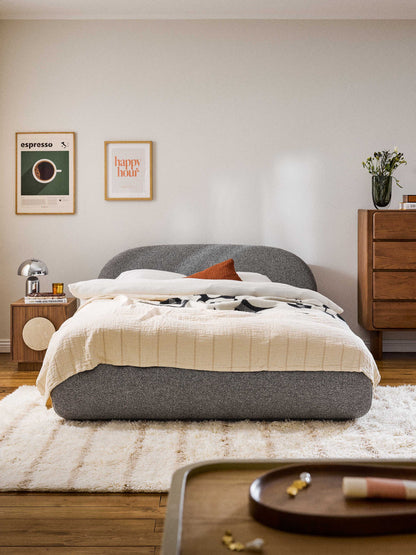 Albessa Bouclé Upholstered Bed