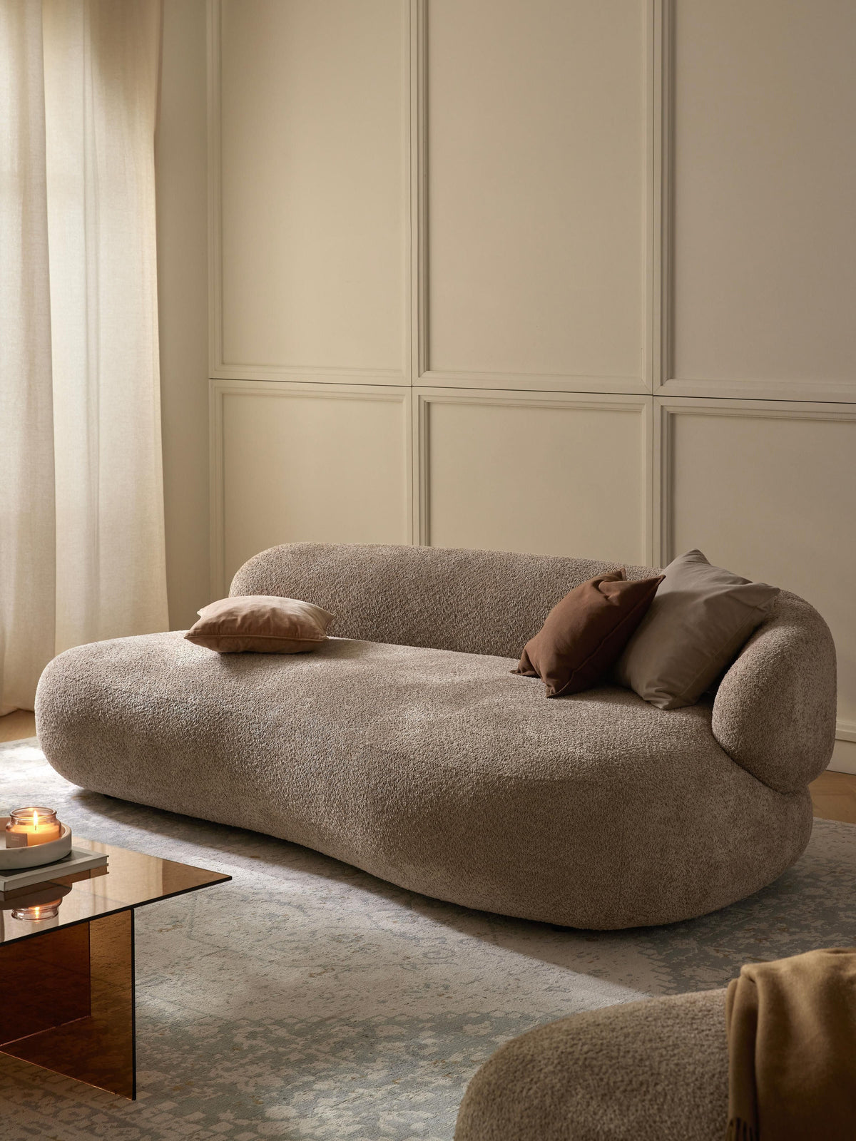 Albessa Sofa (3-Seater) in Teddy Bouclé