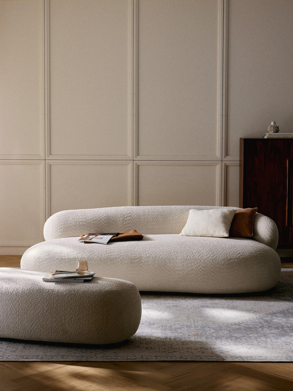 Albessa Sofa (3-Seater) in Teddy Bouclé