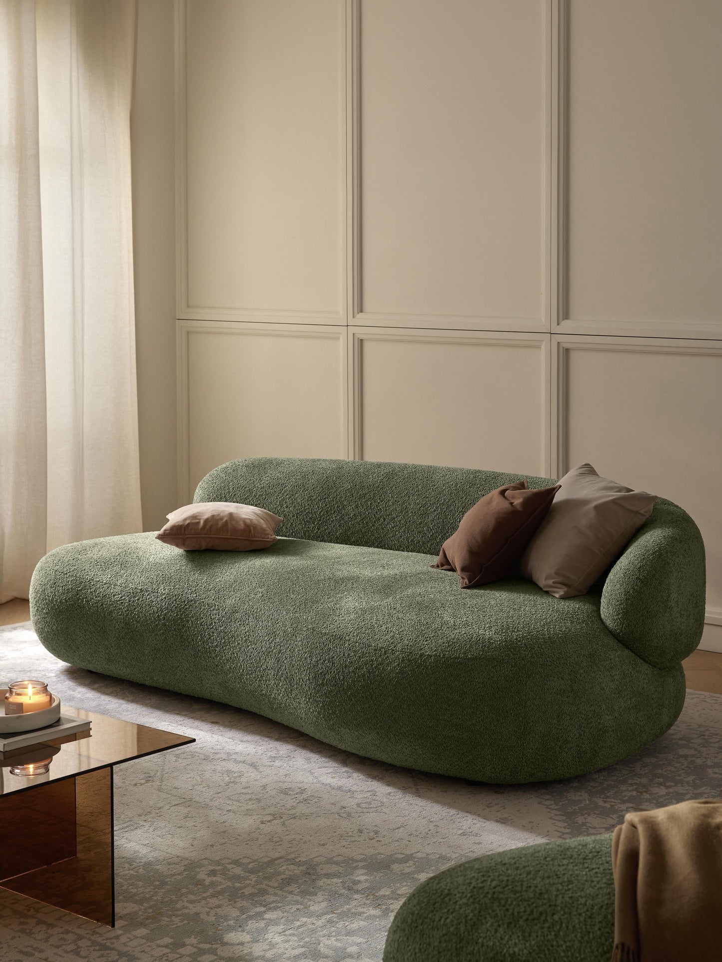 Albessa Sofa (3-Seater) in Teddy Bouclé