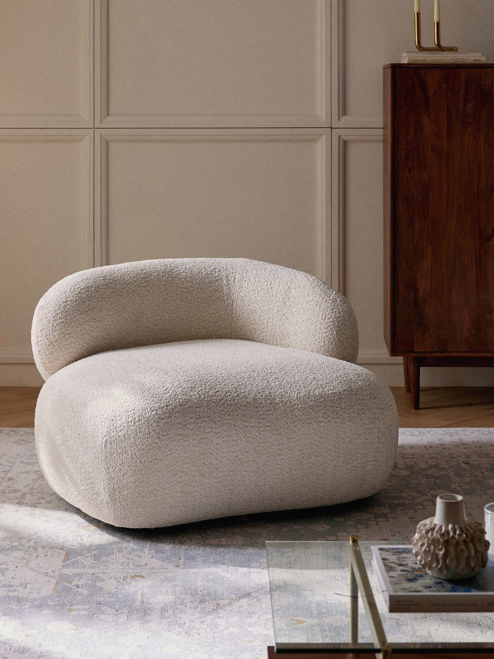 Albessa Teddy Bouclé Lounge Chair