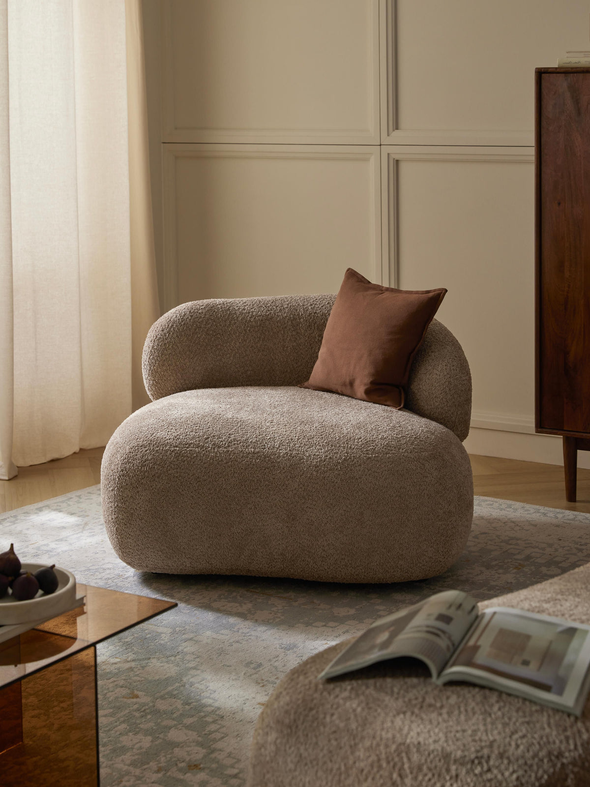 Albessa Teddy Bouclé Lounge Chair