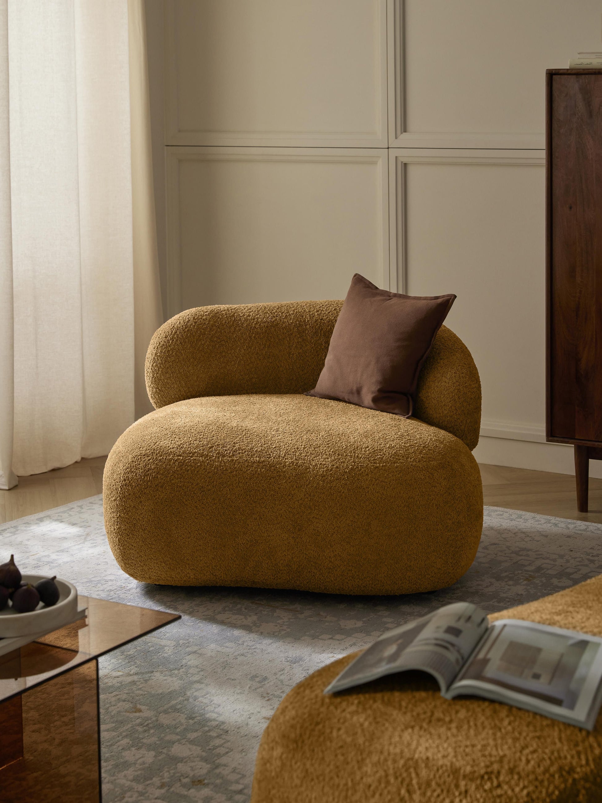 Albessa Teddy Bouclé Lounge Chair
