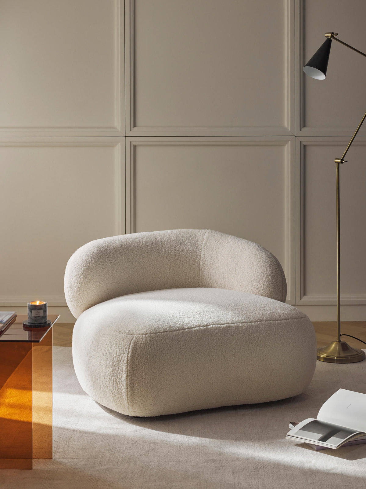 Albessa Teddy Fur Lounge Chair