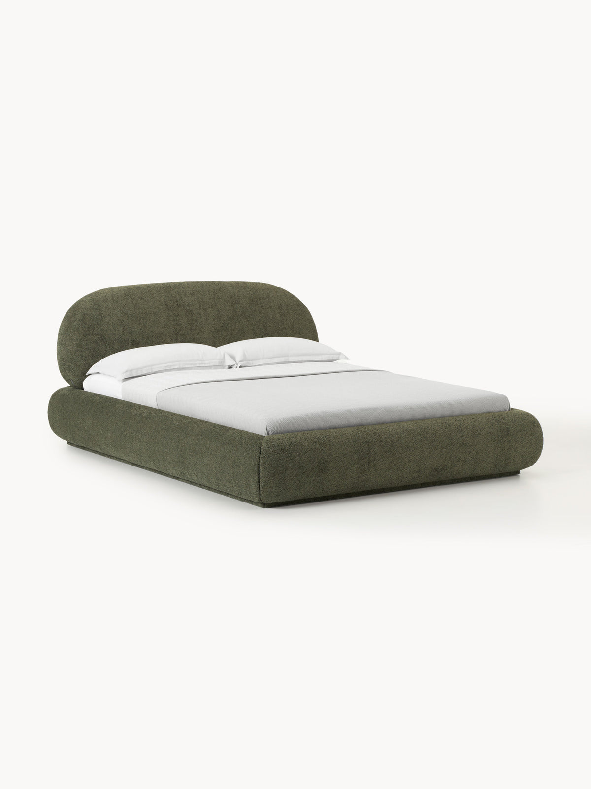 Albessa Upholstered Bed in Teddy Bouclé