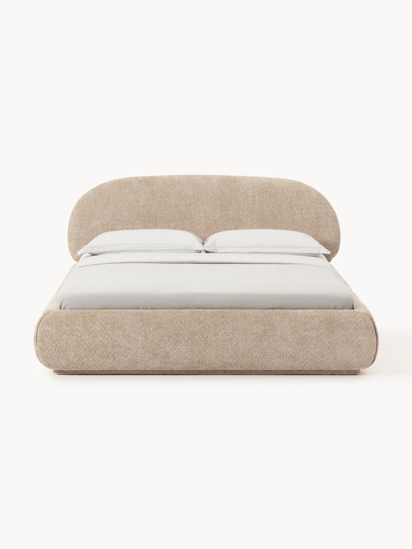 Albessa Upholstered Bed in Teddy Bouclé