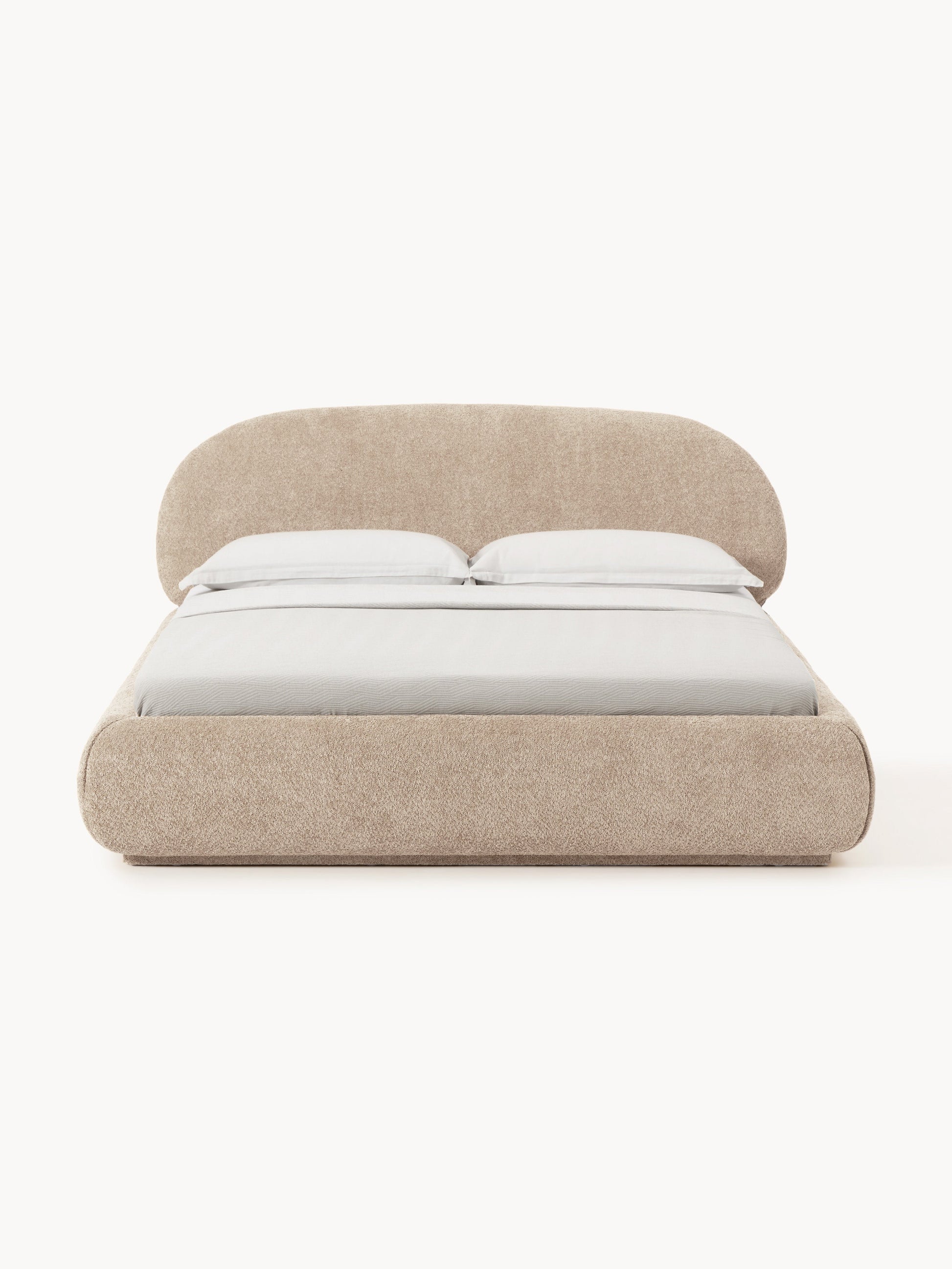 Albessa Upholstered Bed in Teddy Bouclé