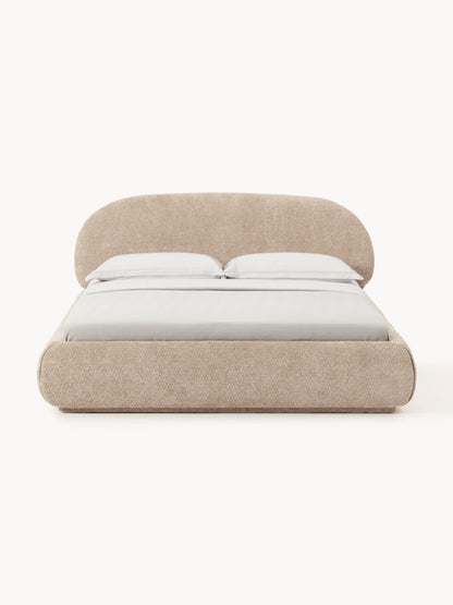 Albessa Upholstered Bed in Teddy Bouclé