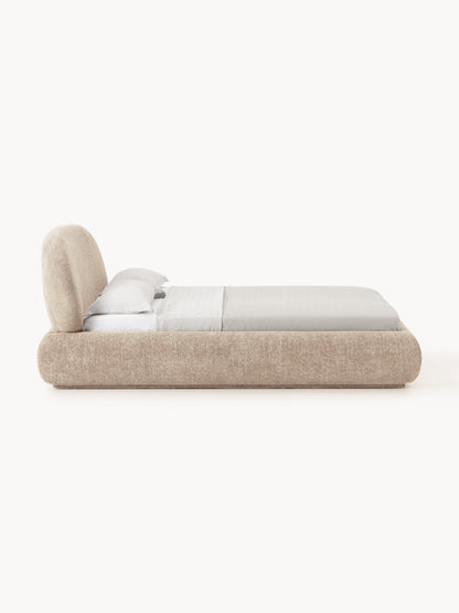 Albessa Upholstered Bed in Teddy Bouclé