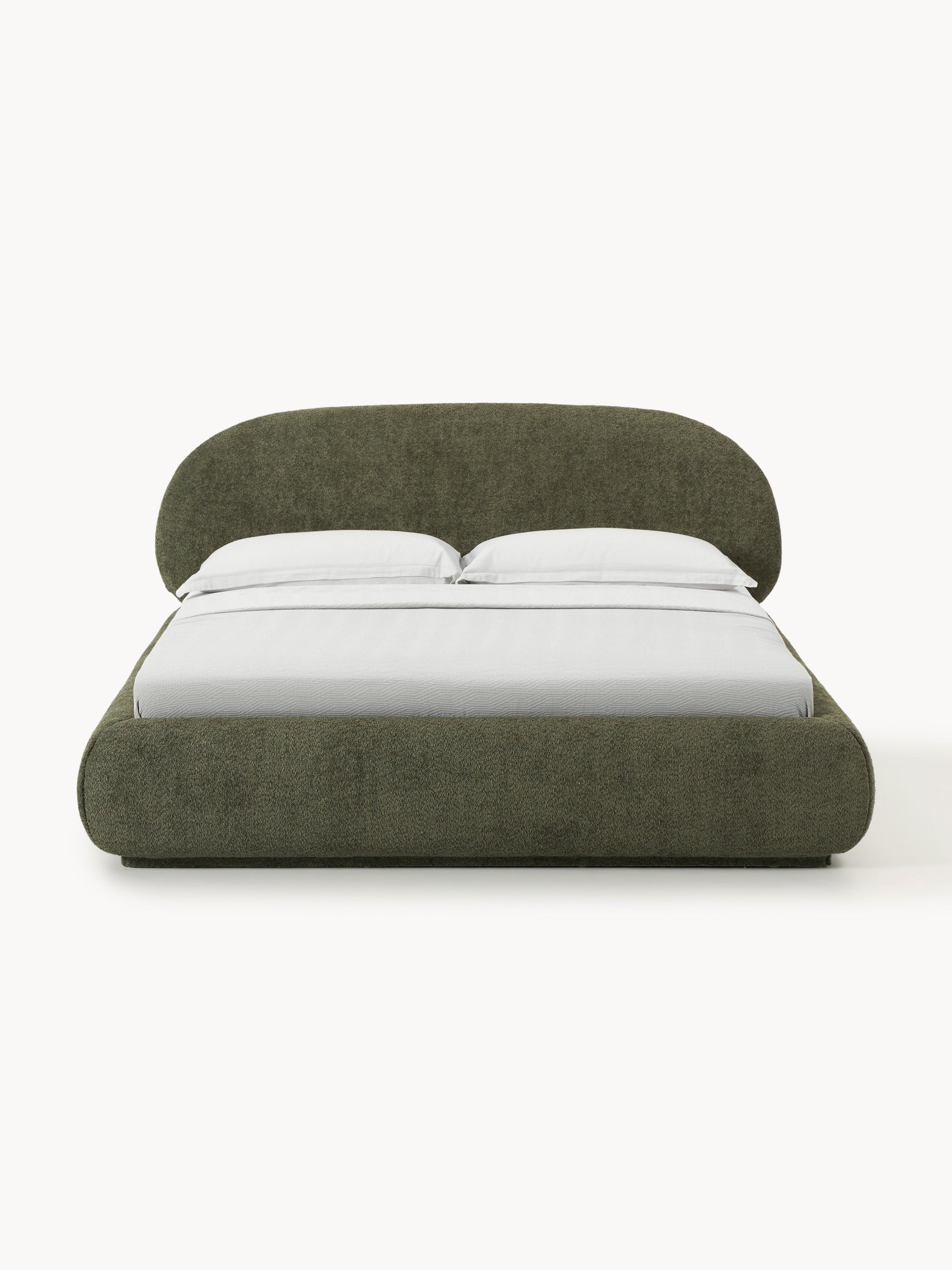 Albessa Upholstered Bed in Teddy Bouclé