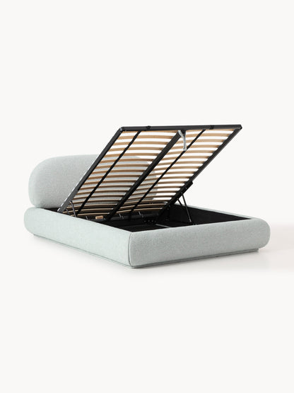 Albessa Upholstered Bouclé Bed with Storage