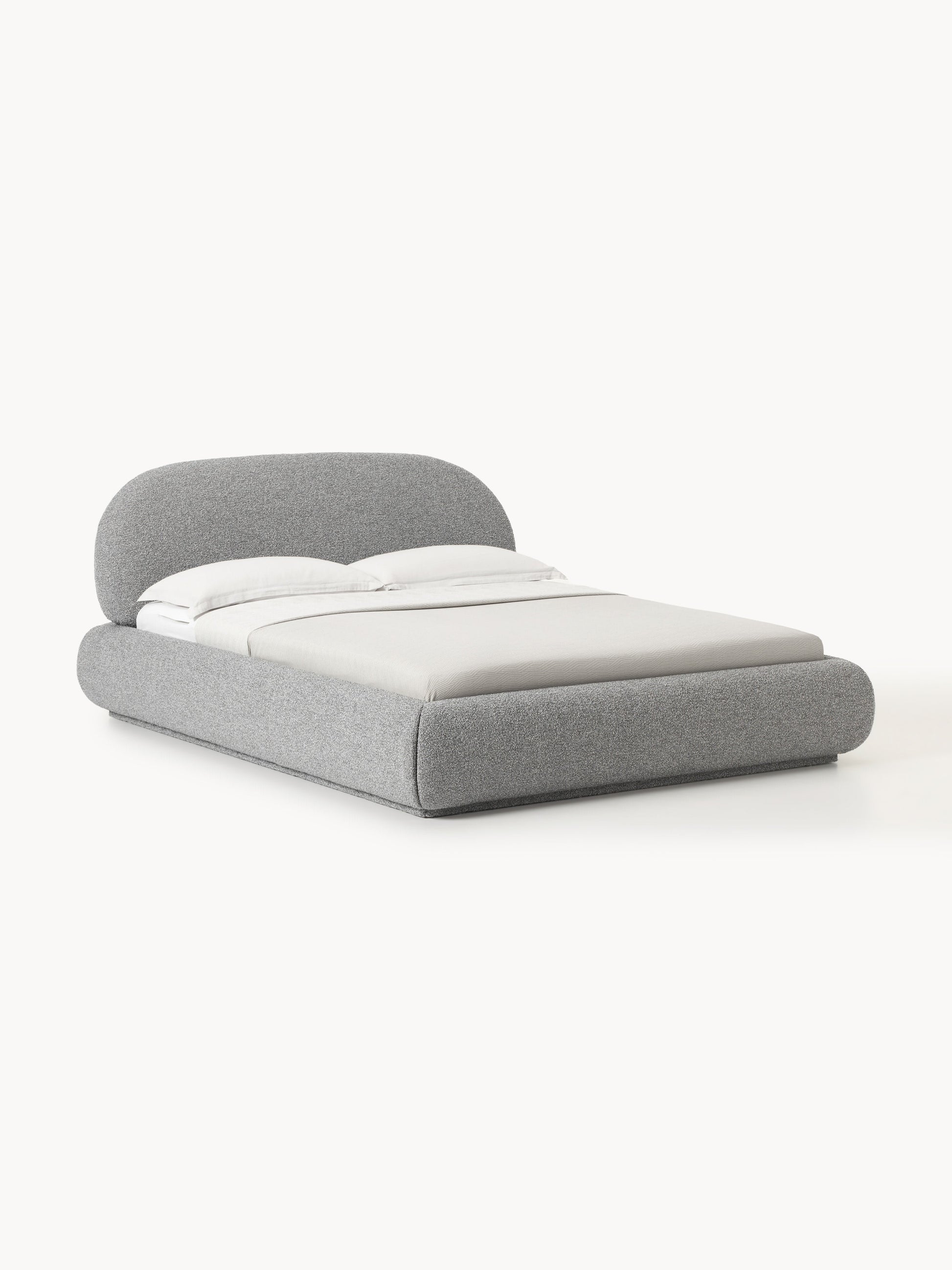 Albessa Upholstered Bouclé Bed with Storage
