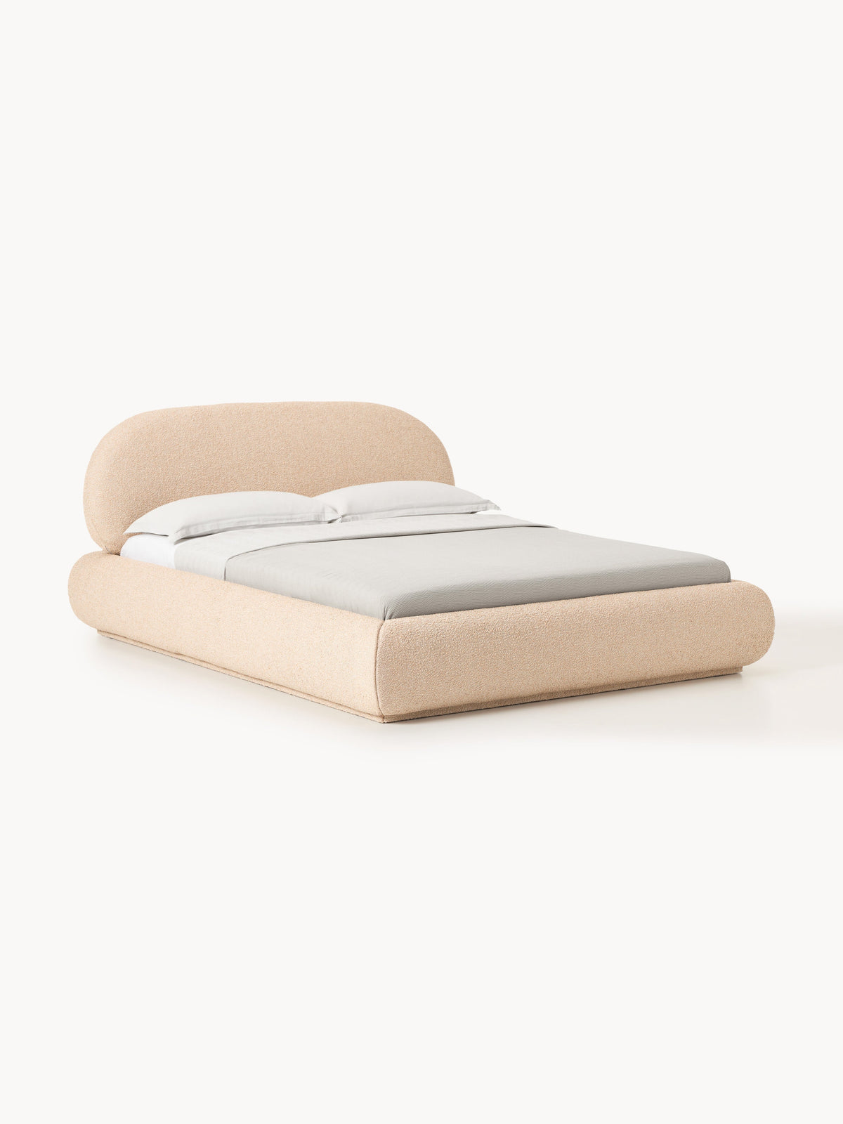 Albessa Upholstered Bouclé Bed with Storage