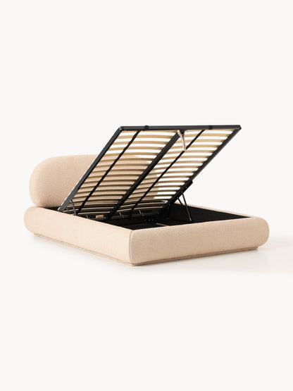 Albessa Upholstered Bouclé Bed with Storage