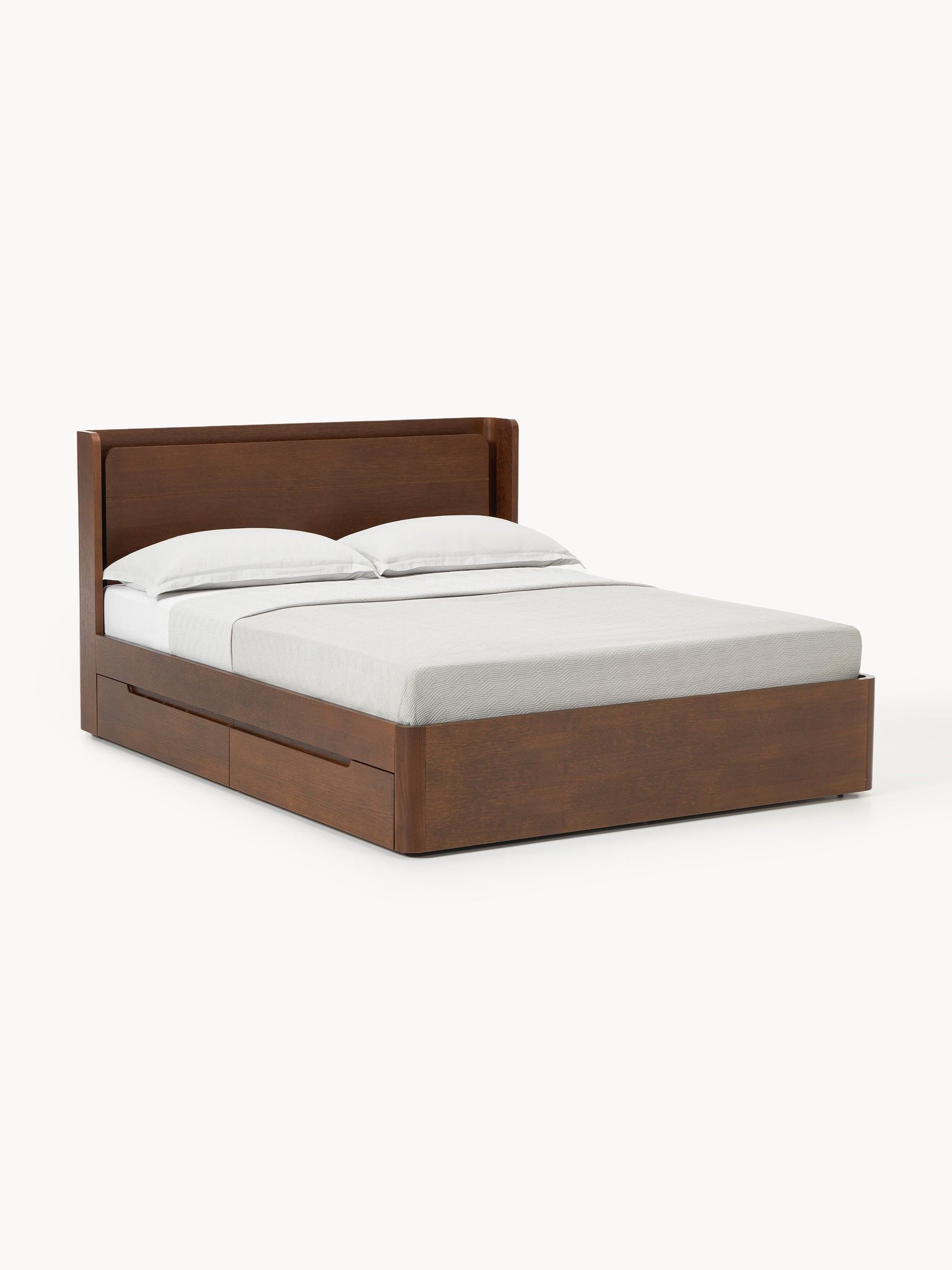 Alverd Wooden Bed with Drawers