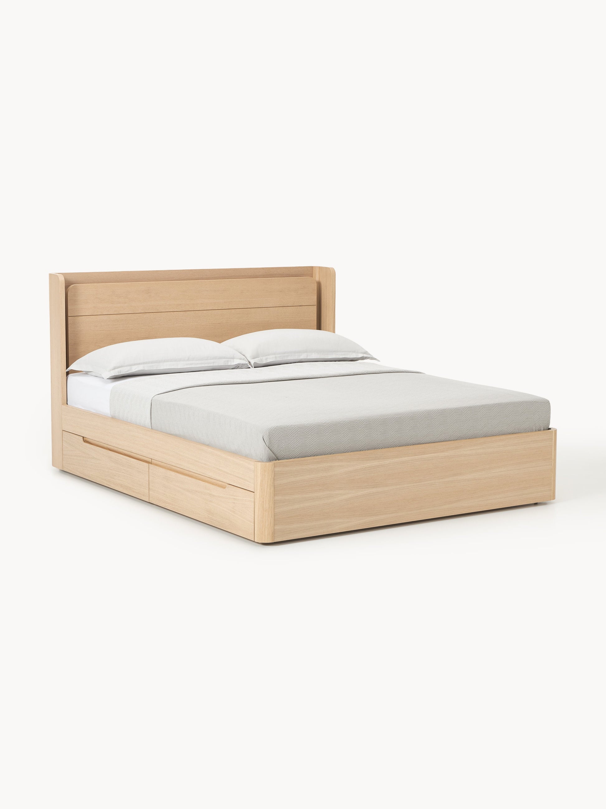Alverd Wooden Bed with Drawers