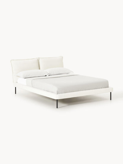 Amelise Upholstered Bed in Teddy Bouclé