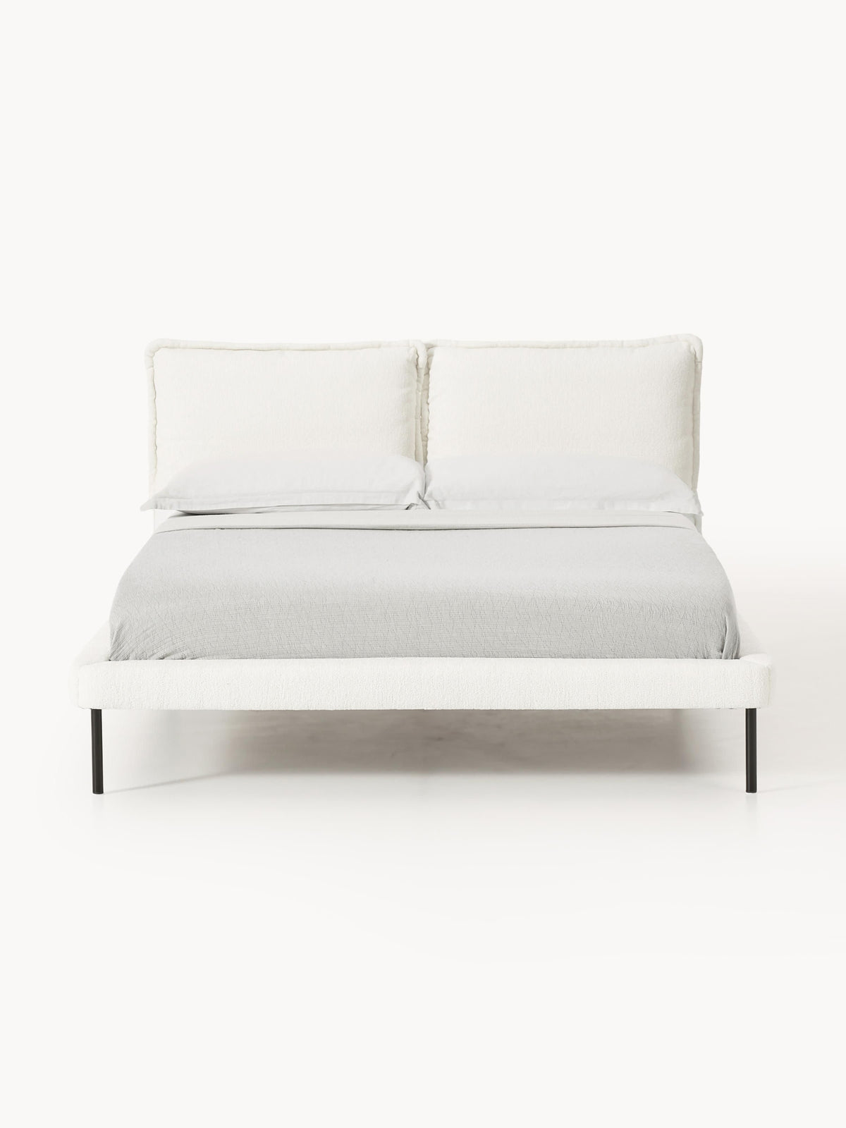Amelise Upholstered Bed in Teddy Bouclé