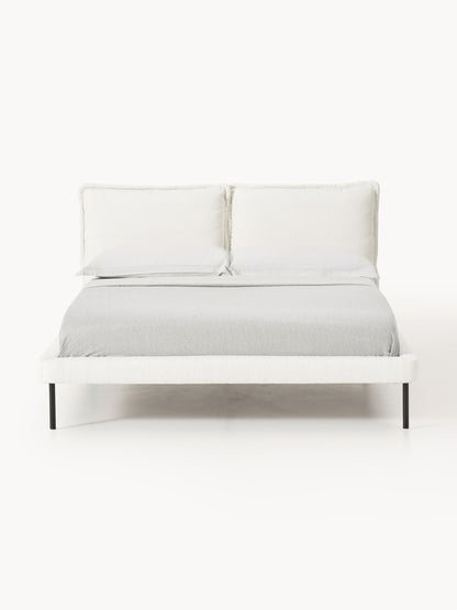 Amelise Upholstered Bed in Teddy Bouclé