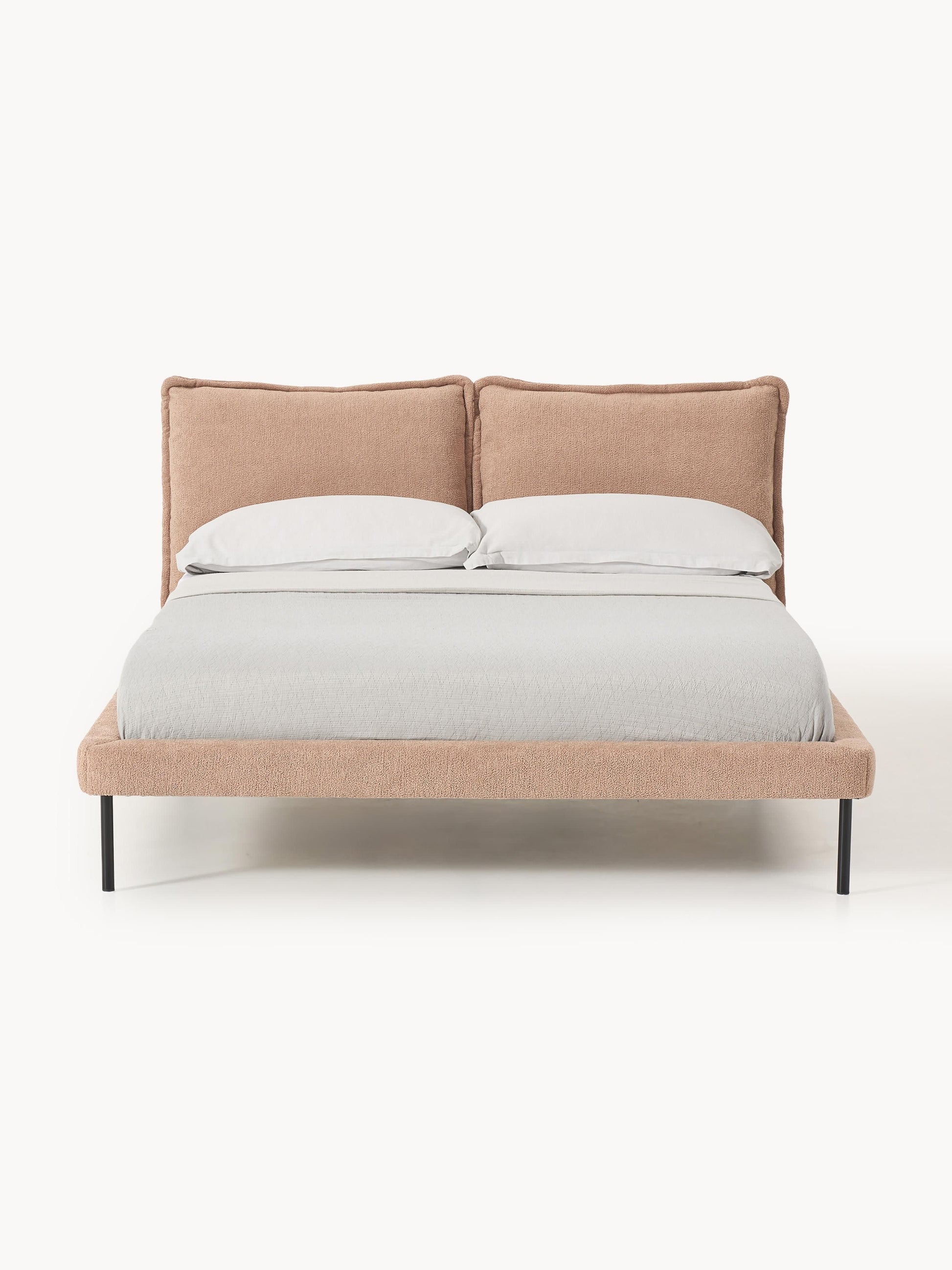 Amelise Upholstered Bed in Teddy Bouclé