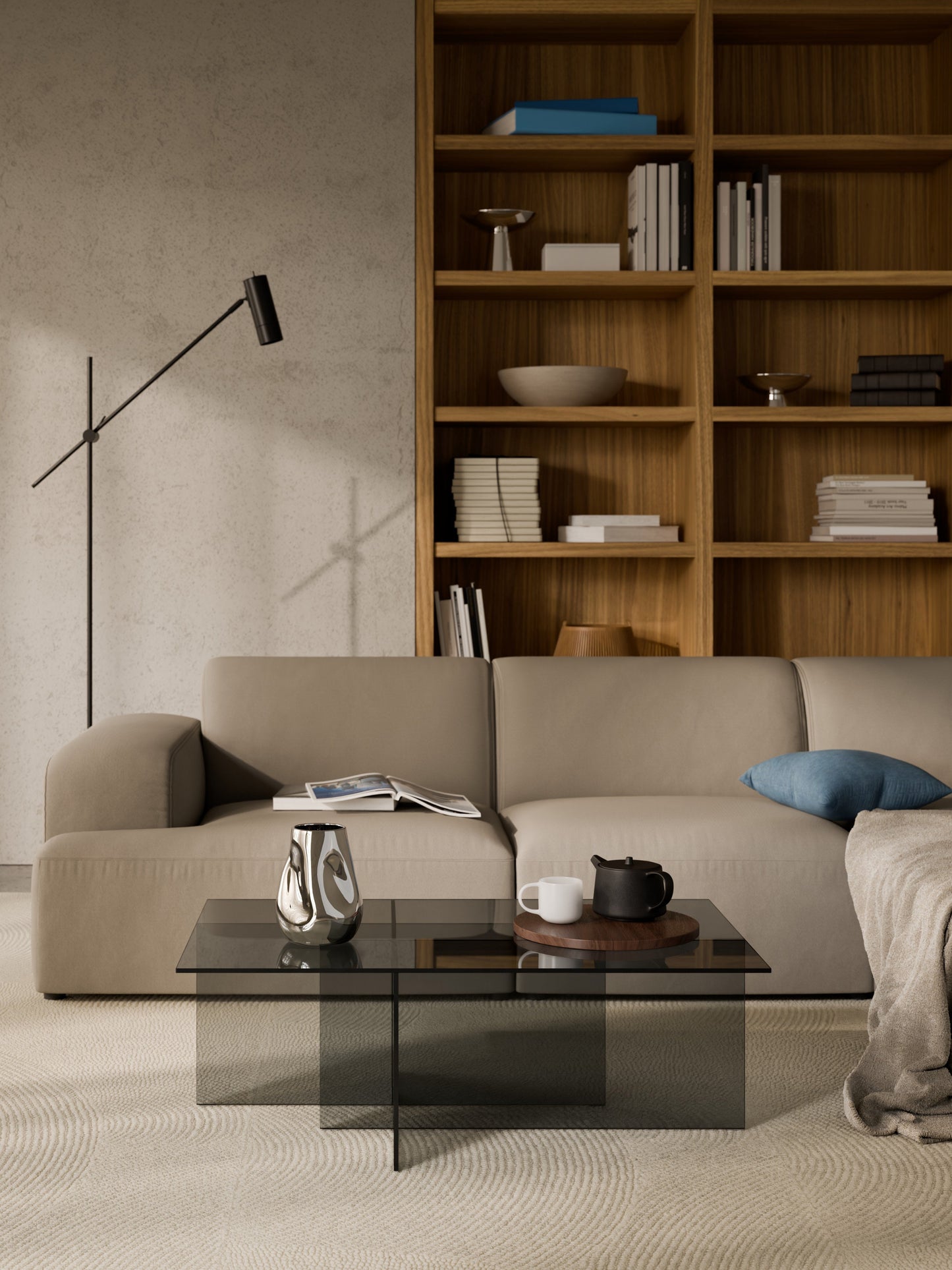 Anouvel Glass Coffee Table, W 102 cm