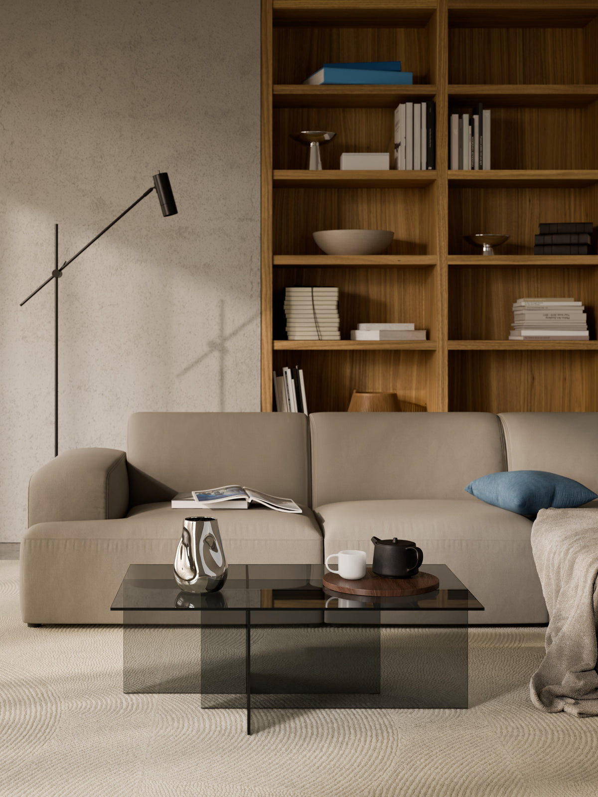 Anouvel Glass Coffee Table, W 102 cm