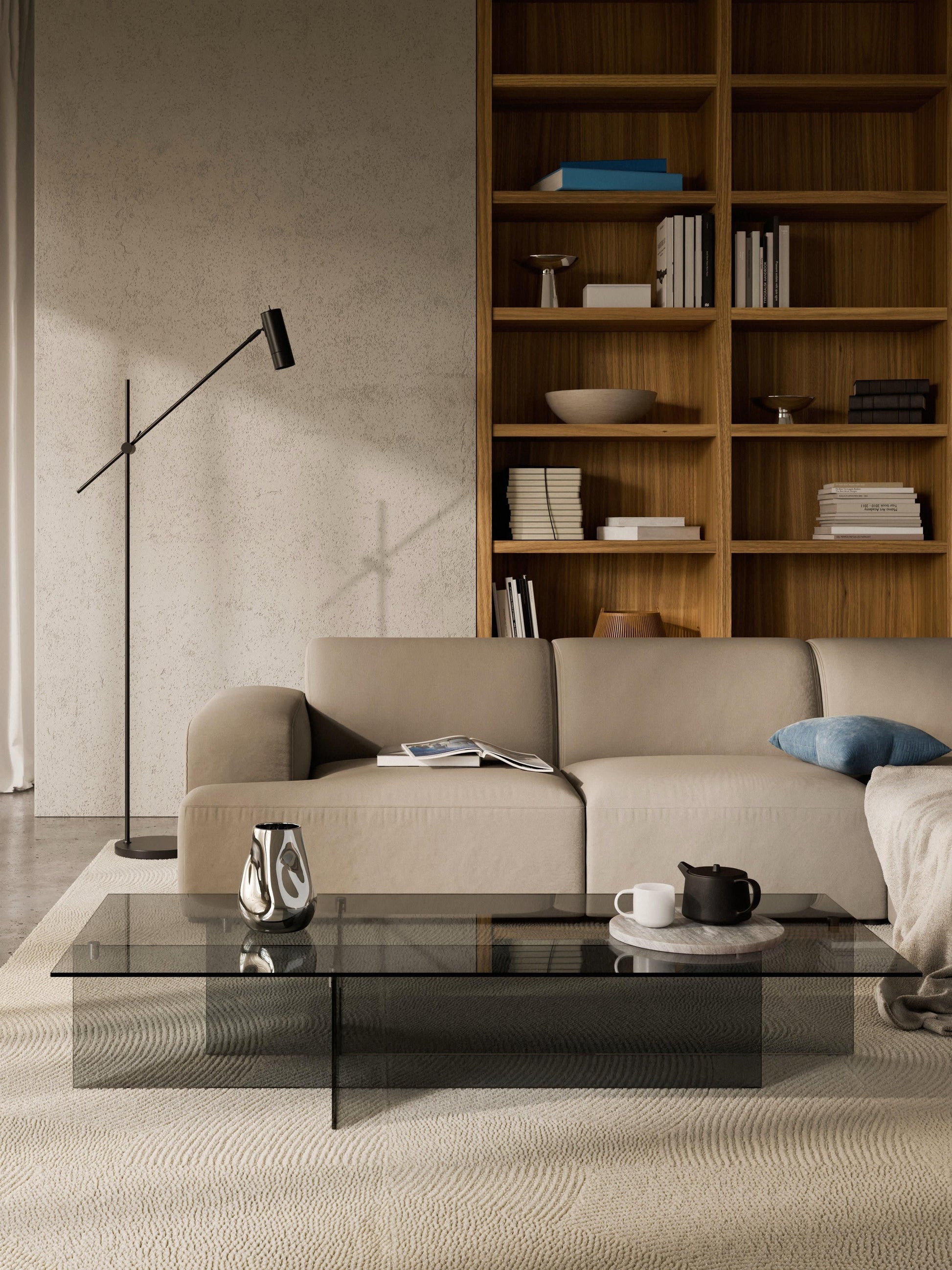 Anouvel Large Glass Coffee Table, W 160 cm