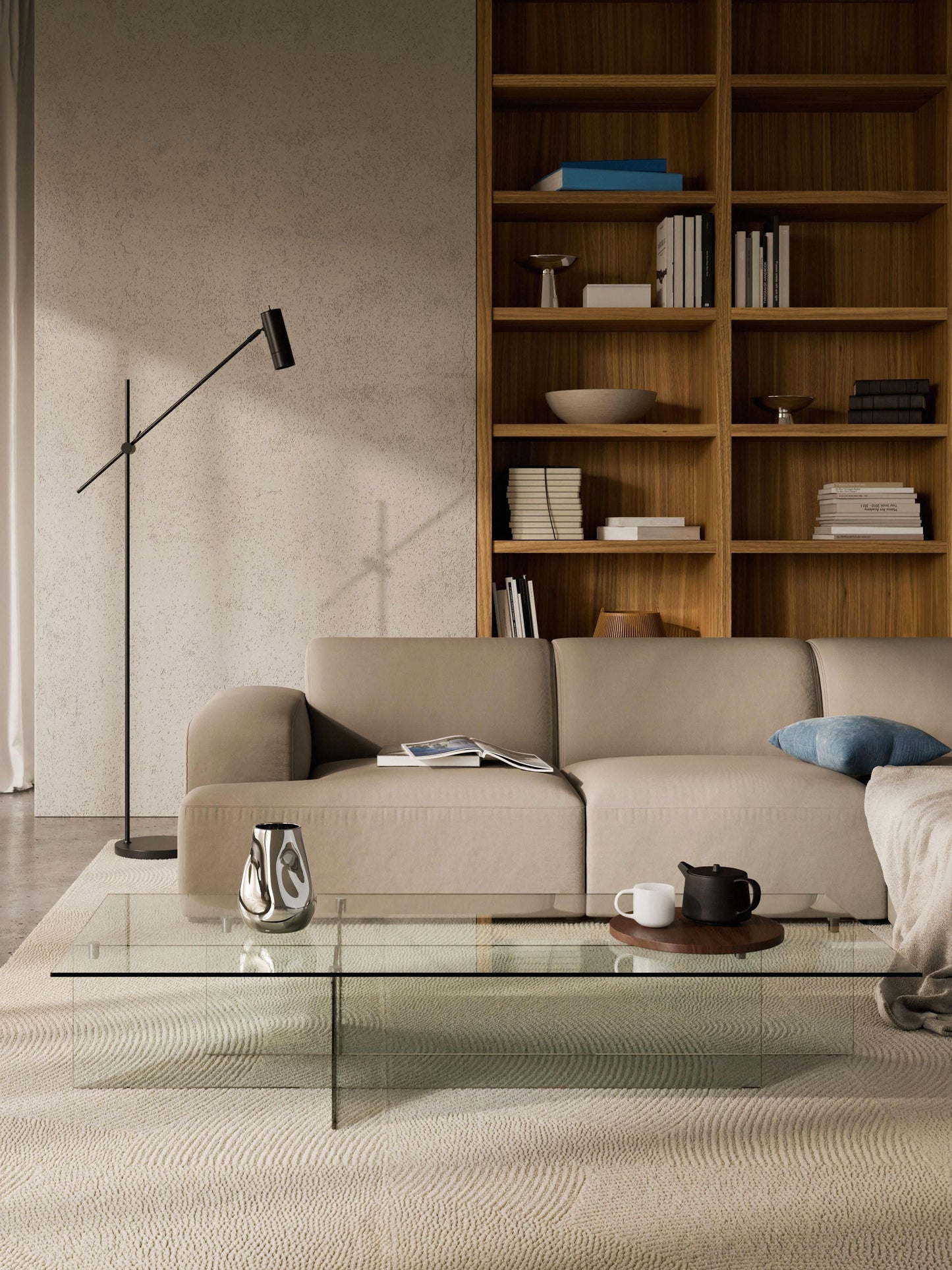 Anouvel Large Glass Coffee Table, W 160 cm